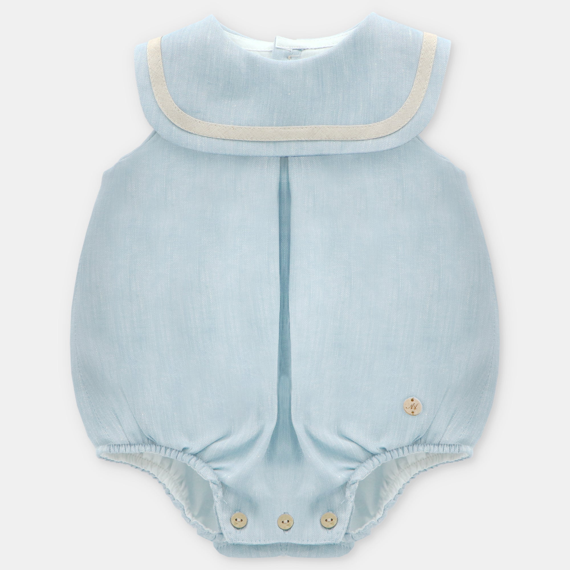 Romper Bebe Niño Capri en Azul empolvado
