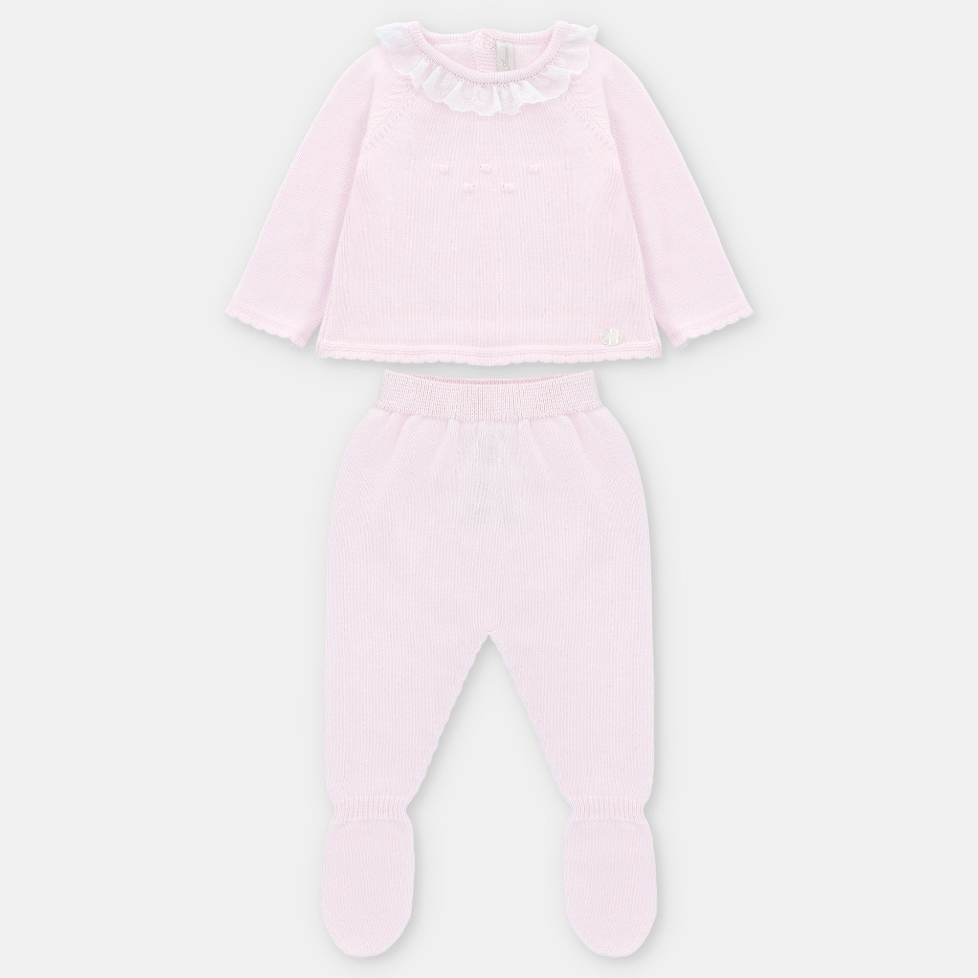 SET SWEATER & LEGGINGS KNIT GIRL MONTREAL -PINK