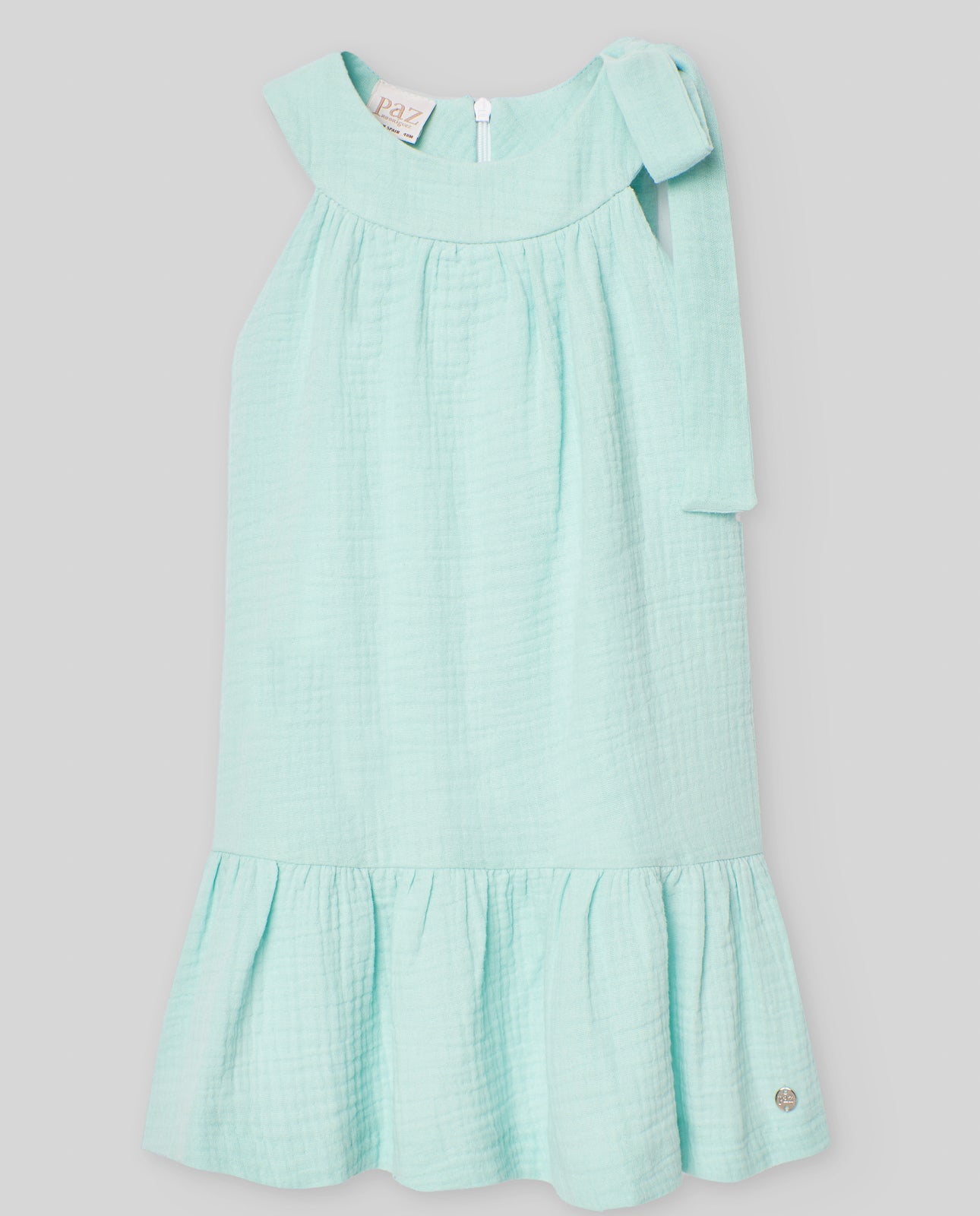 Vestido Infantil "Clavel" en Verde Maui