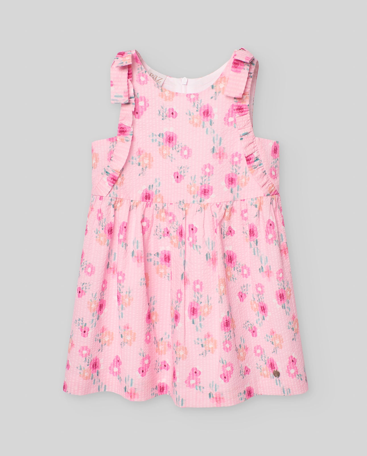 Vestido Infantil "Fior" en Rosa Fuerte
