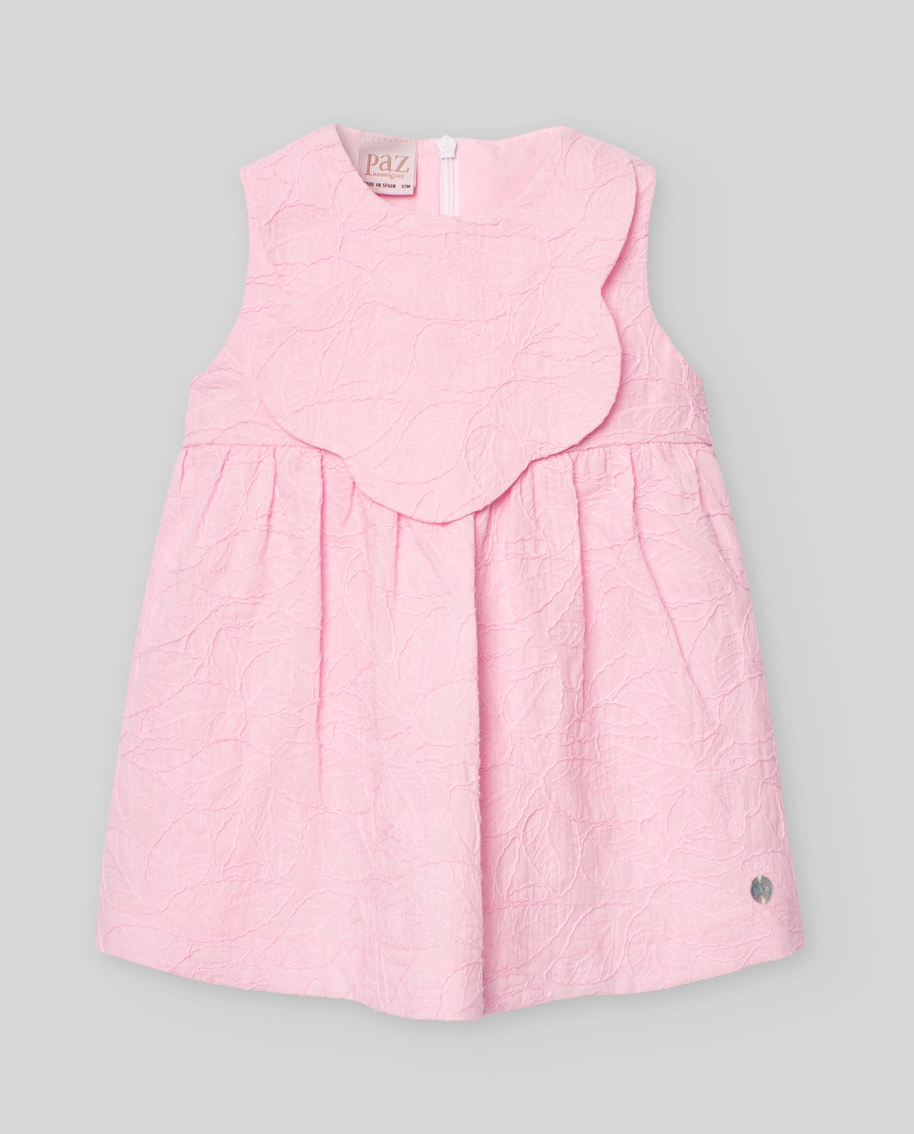 Vestido Tela Bordada "Ceremonia" en Rosa