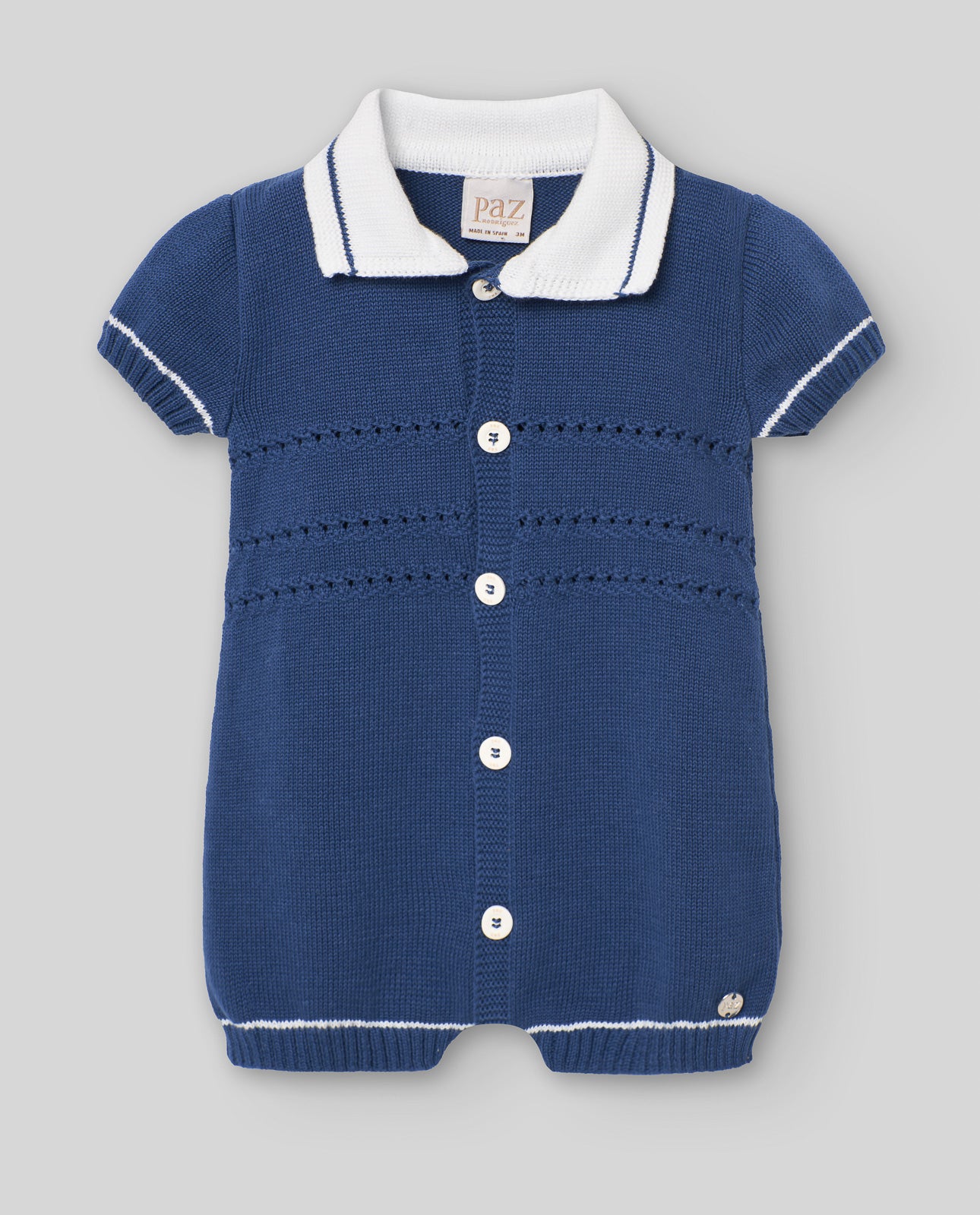 Pelele Niño "Rias" en Indigo/Blanco