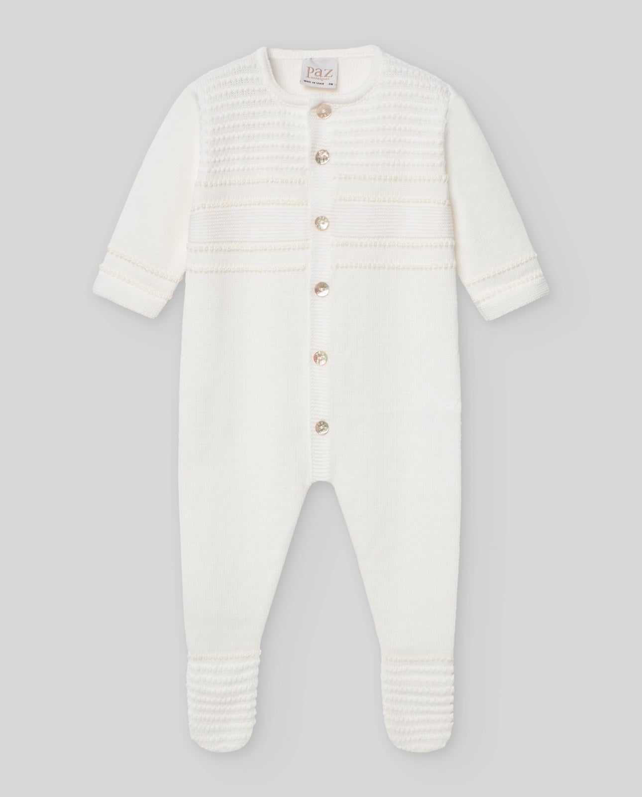 Pelele Punto "Eido" en Crudo/Beige