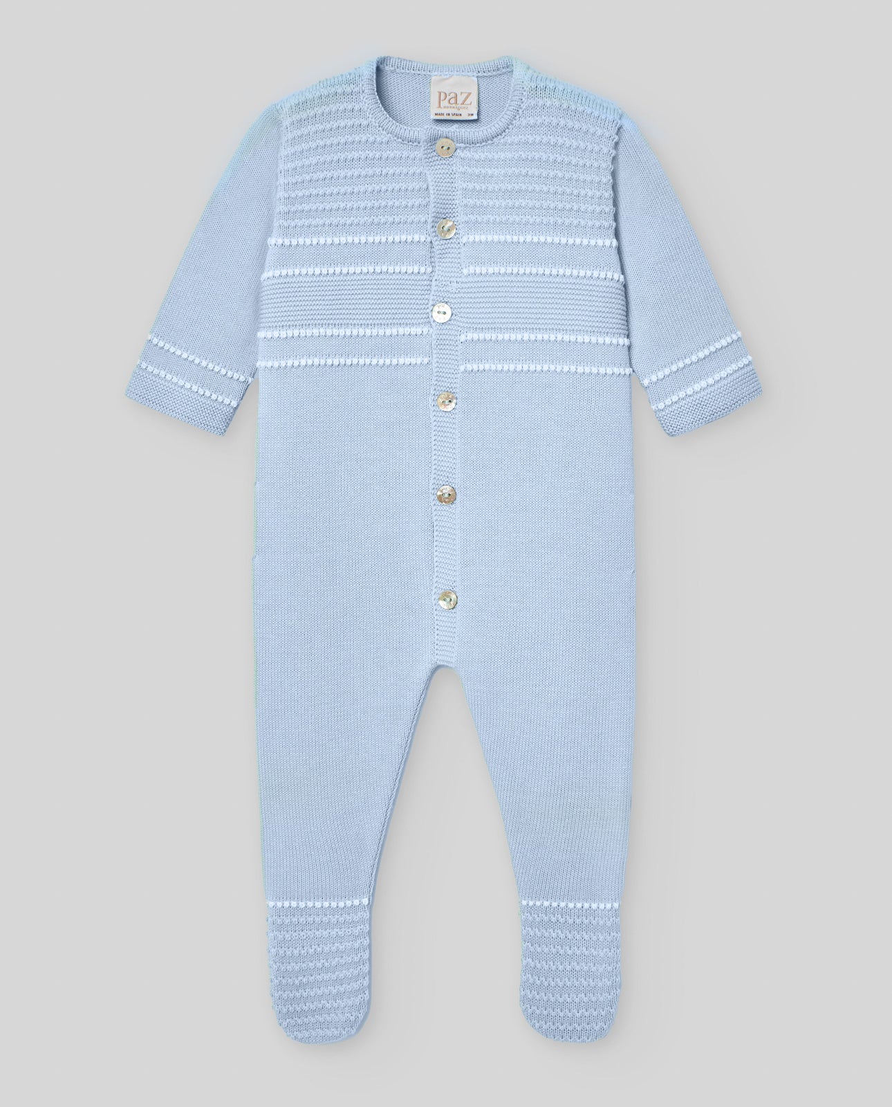 Pelele Punto "Eido" en AzulCielo/Blanco