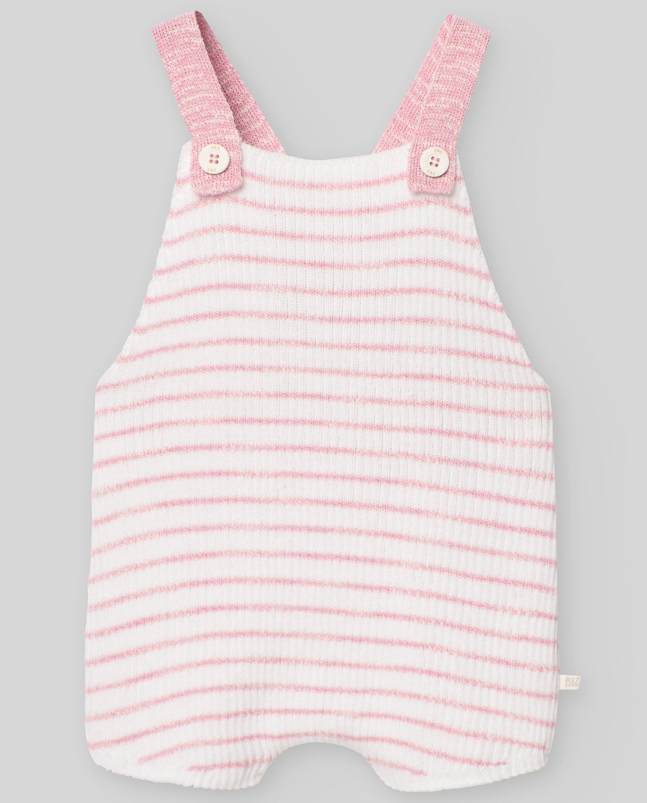 Conjunto Peto Rayas Rosa y Body "Masia"