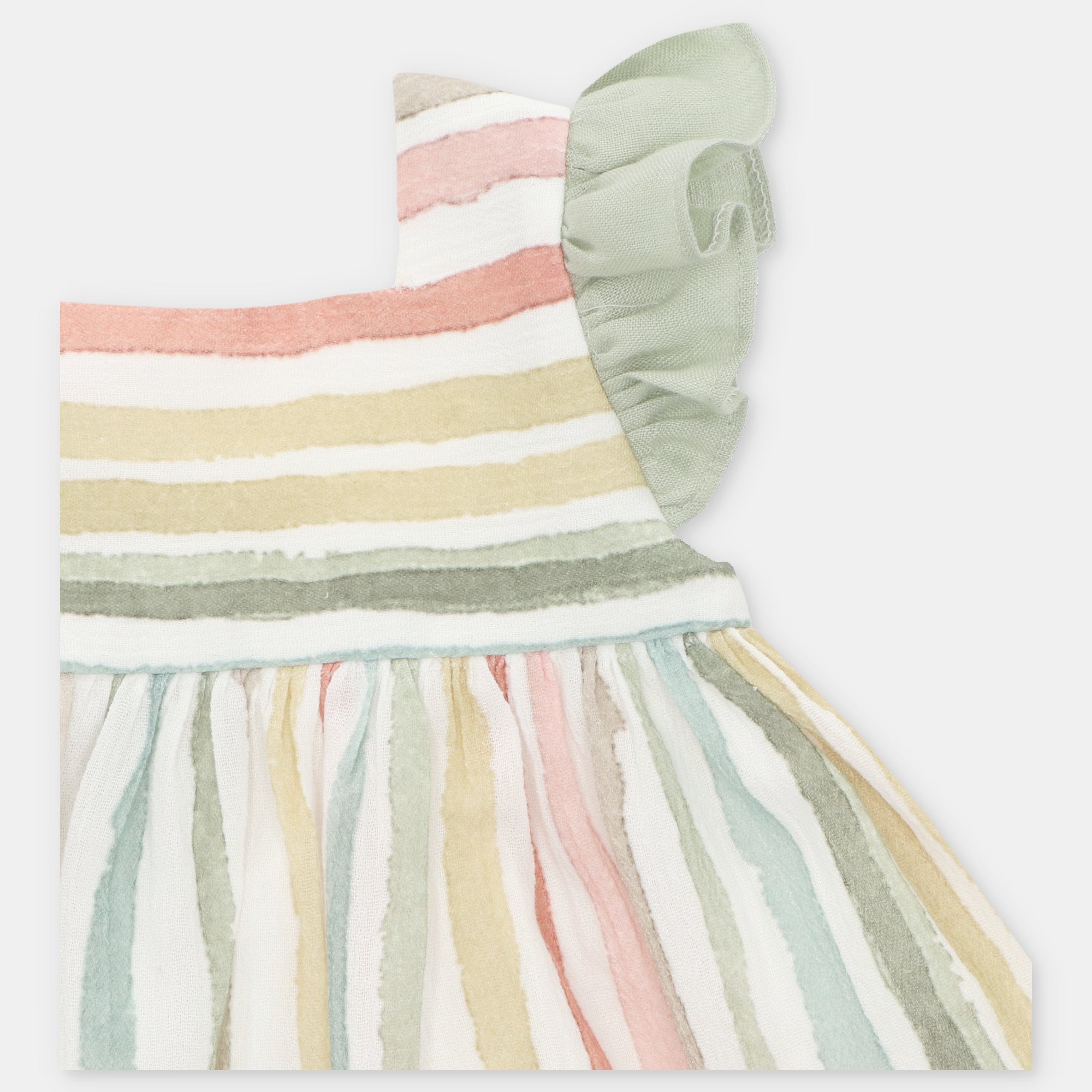 Conjunto Vestido, Cubrepañal y Bonnet Niña Salve