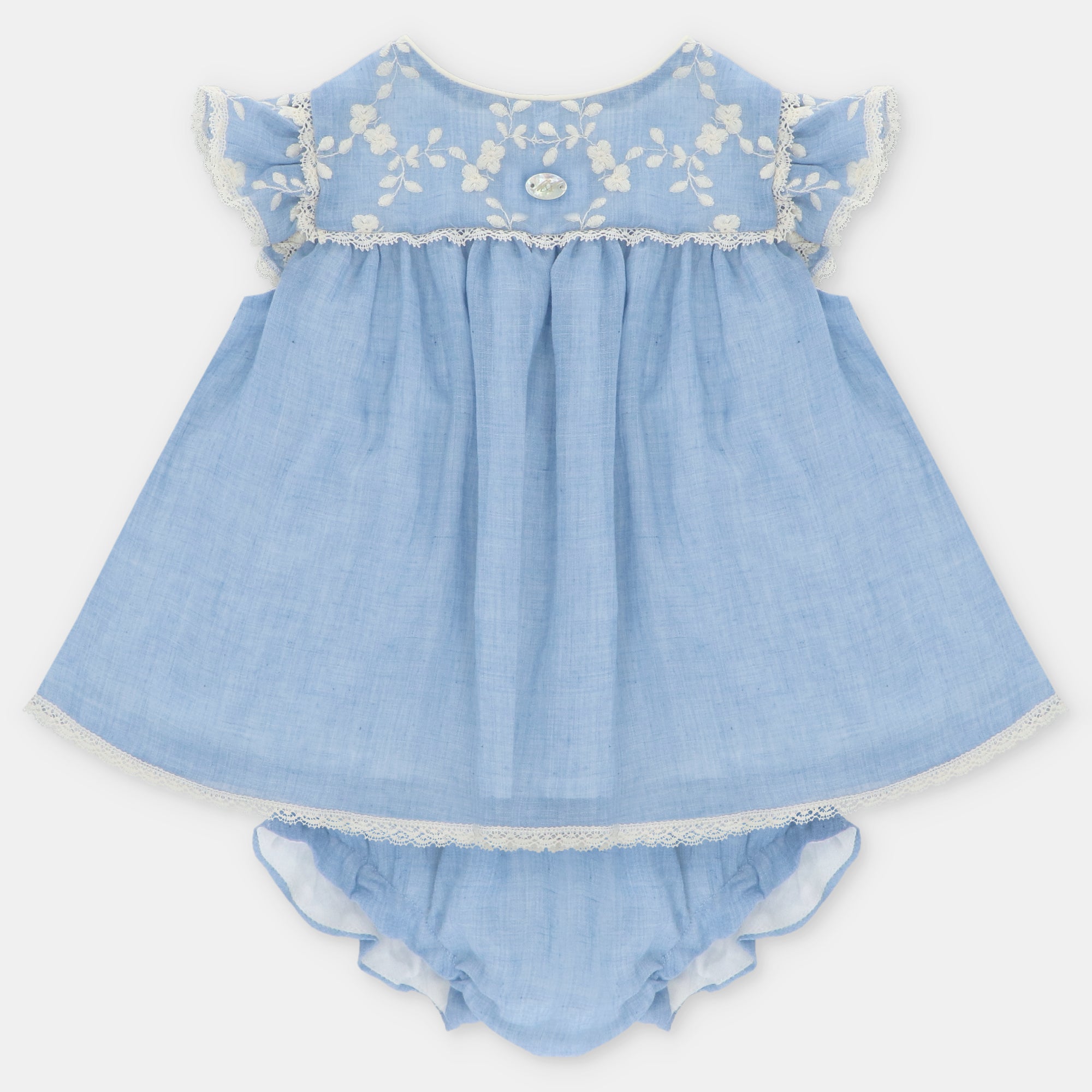 SET DRESS & NAPPY COVER WOVEN GIRL SURREY