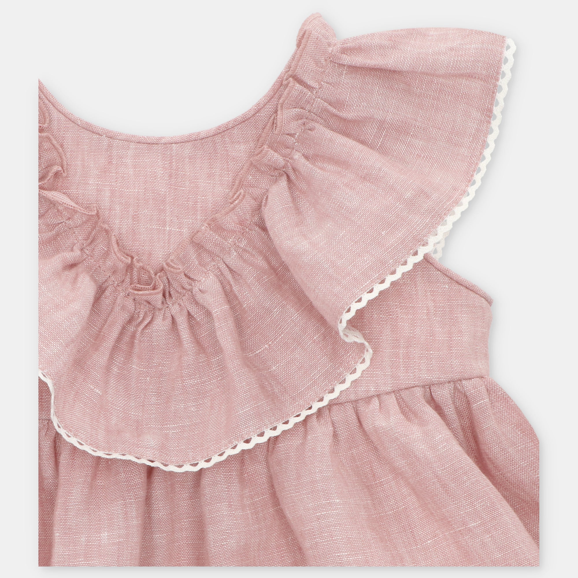 Vestido Niña Siena en Rosa Empolvado