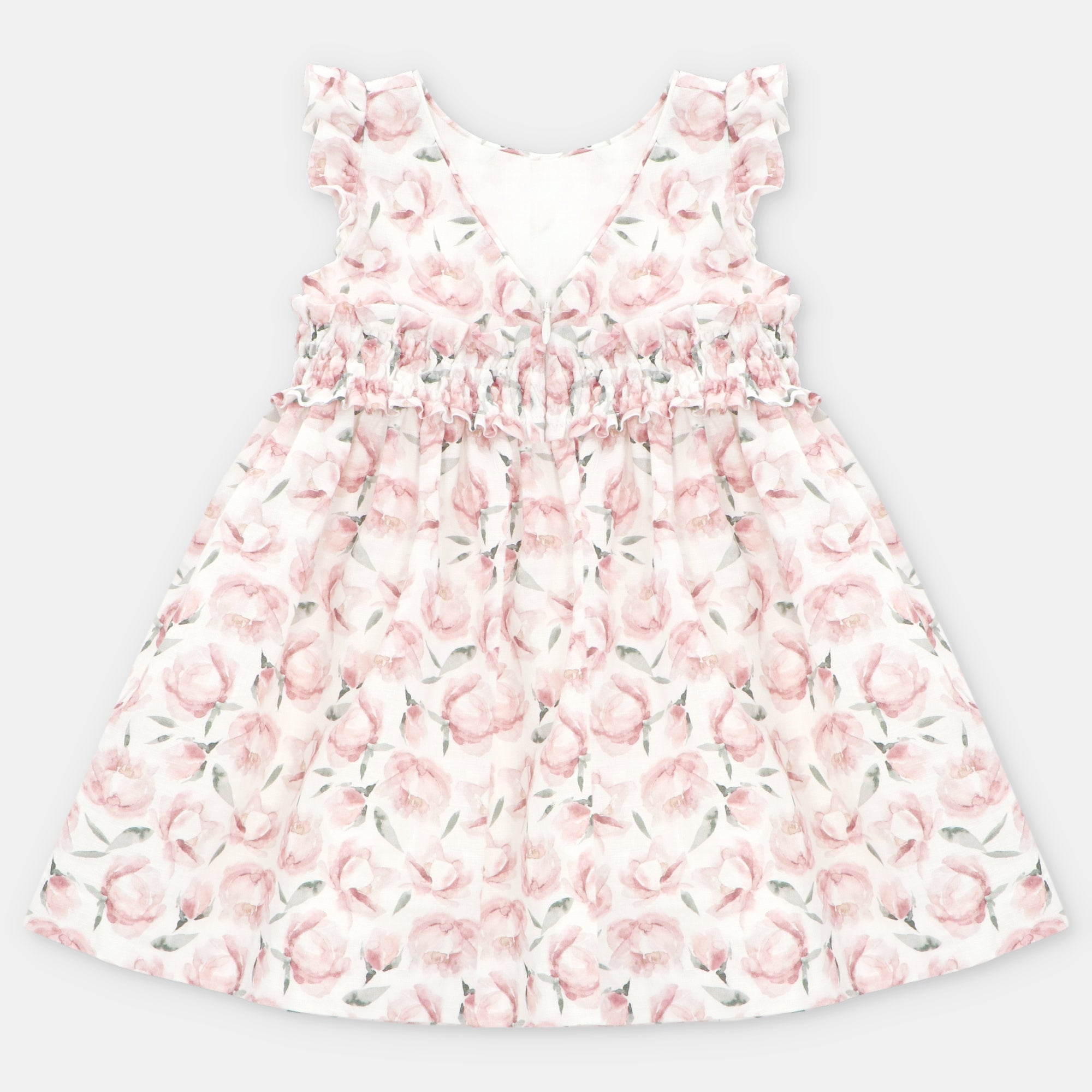 Vestido Niña Siena en Rosa Empolvado