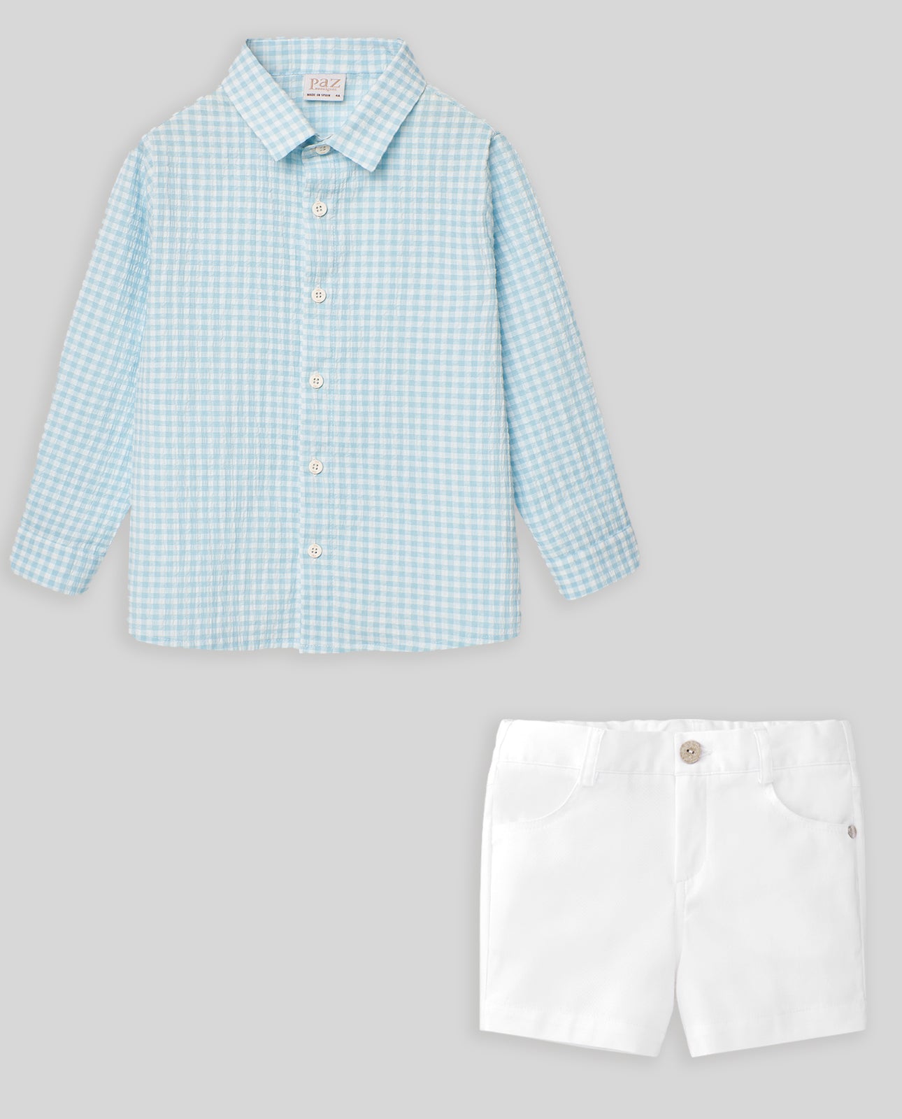 Conjunto NiƱo "Fior" en Turquesa