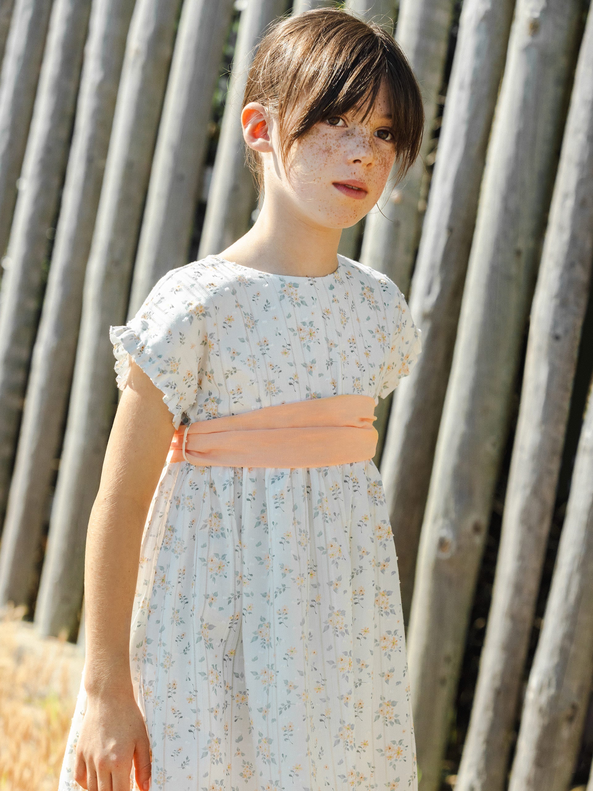Vestido plumeti con estampado floral