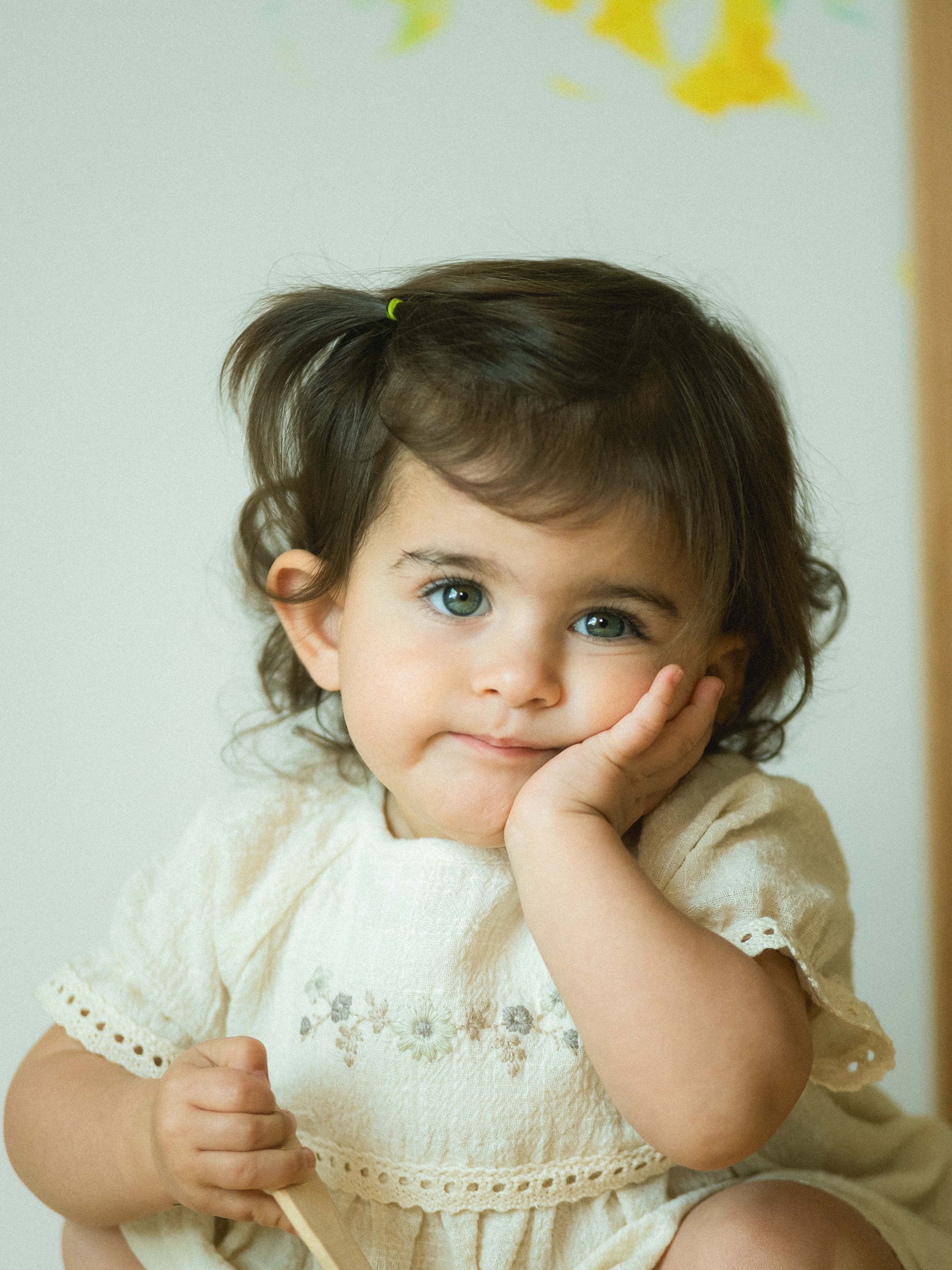Blouse and shorts set with embroidery and lace details