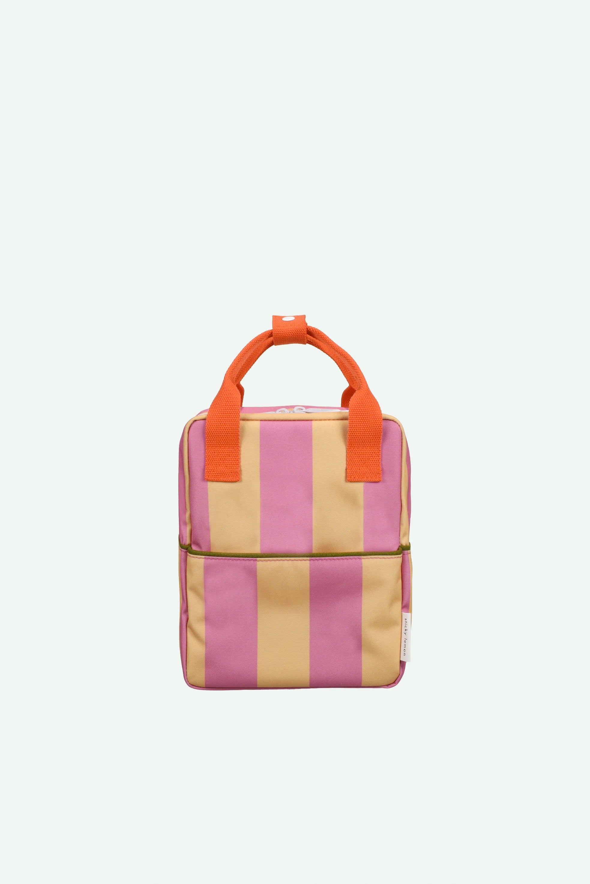 Backpack small stripes rosebay pink + apple juice