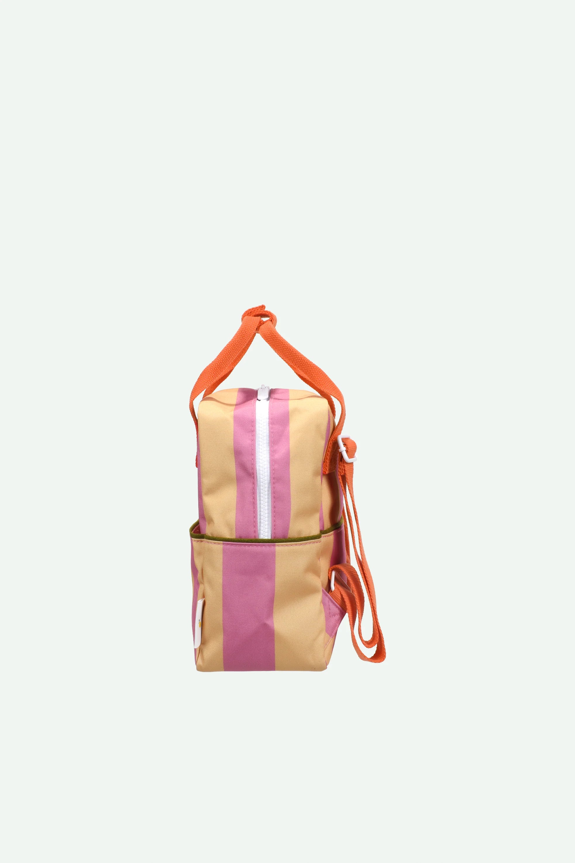 Backpack small stripes rosebay pink + apple juice