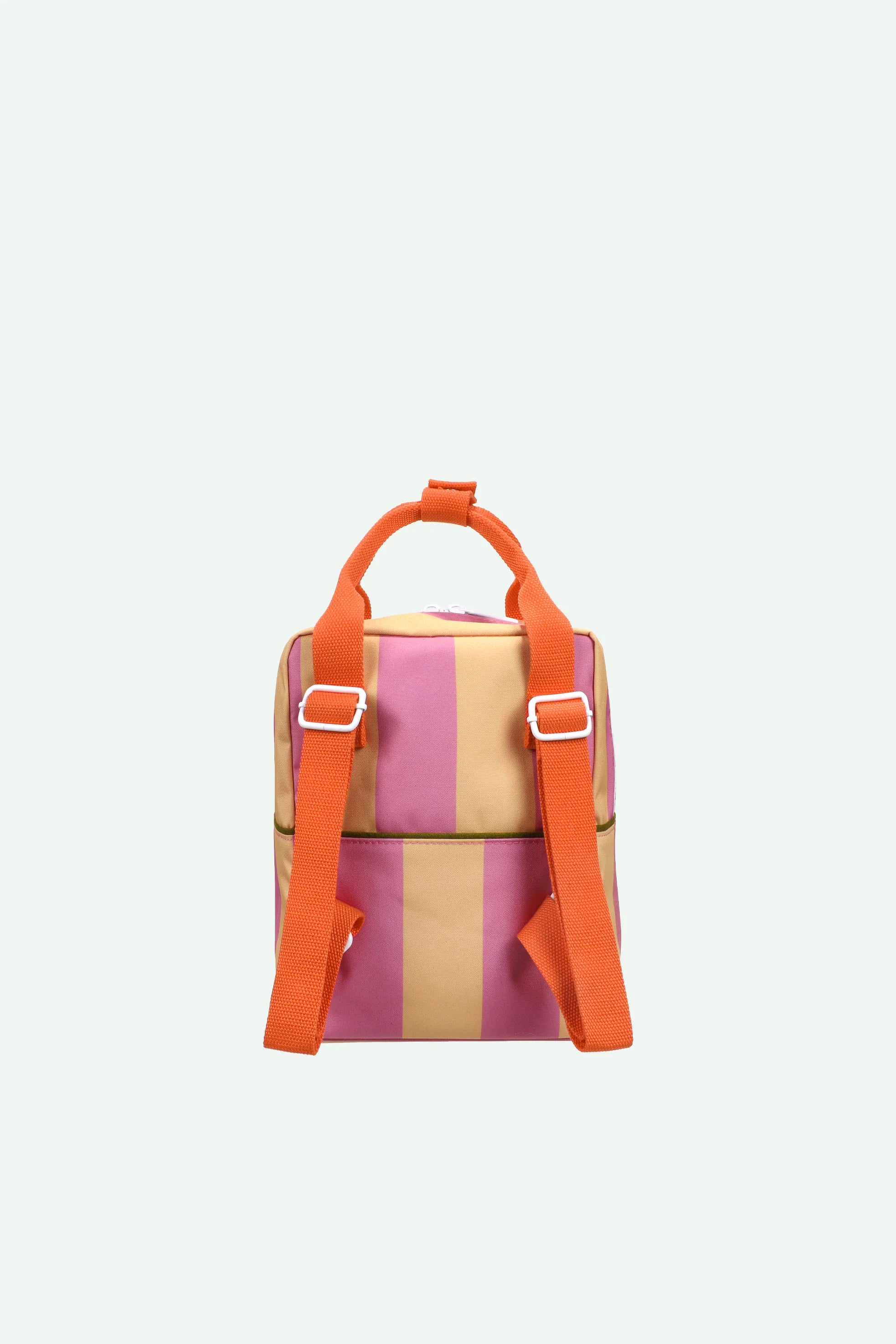 Backpack small stripes rosebay pink + apple juice