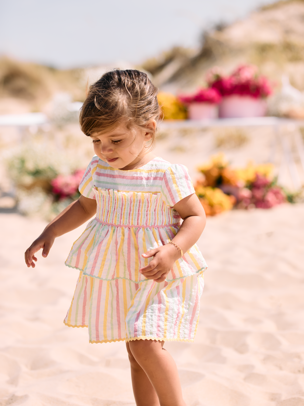 Multicolour stripes dress