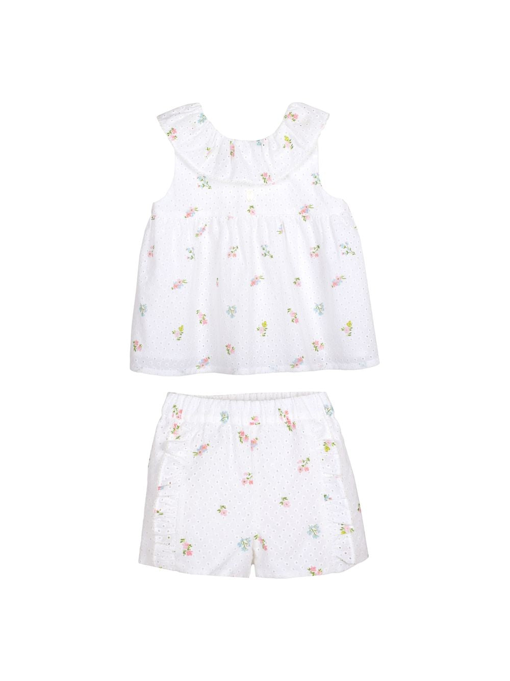Delicate flowers embroidered set