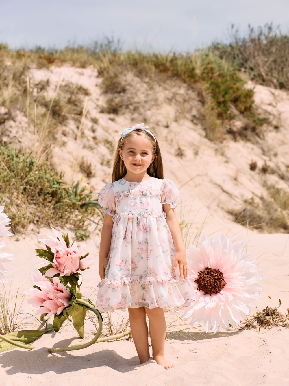 Floral print chiffon multicolor dress