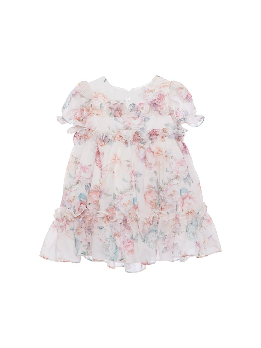 Floral print chiffon multicolor dress