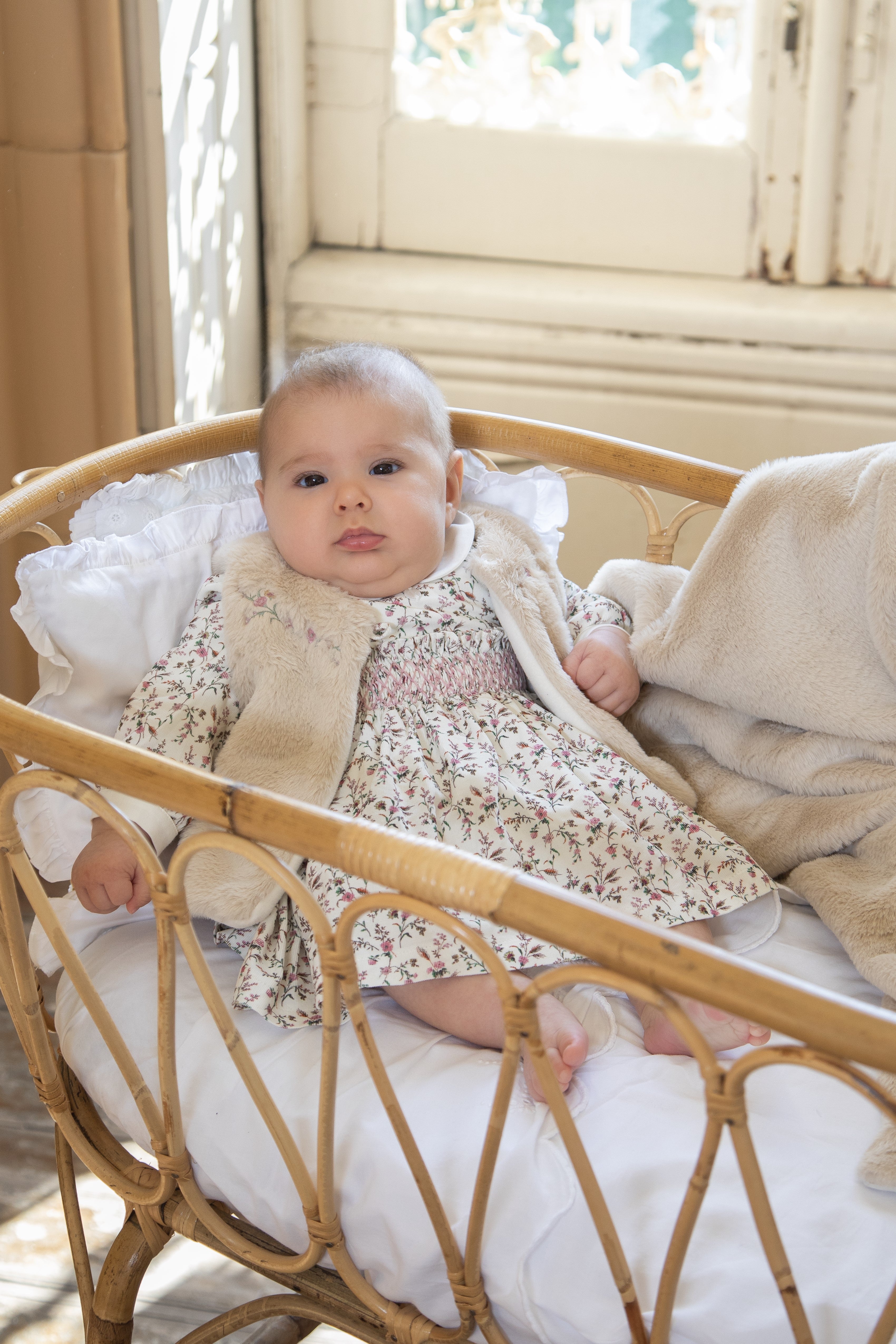 Baby Girl Botanical Woven Dress