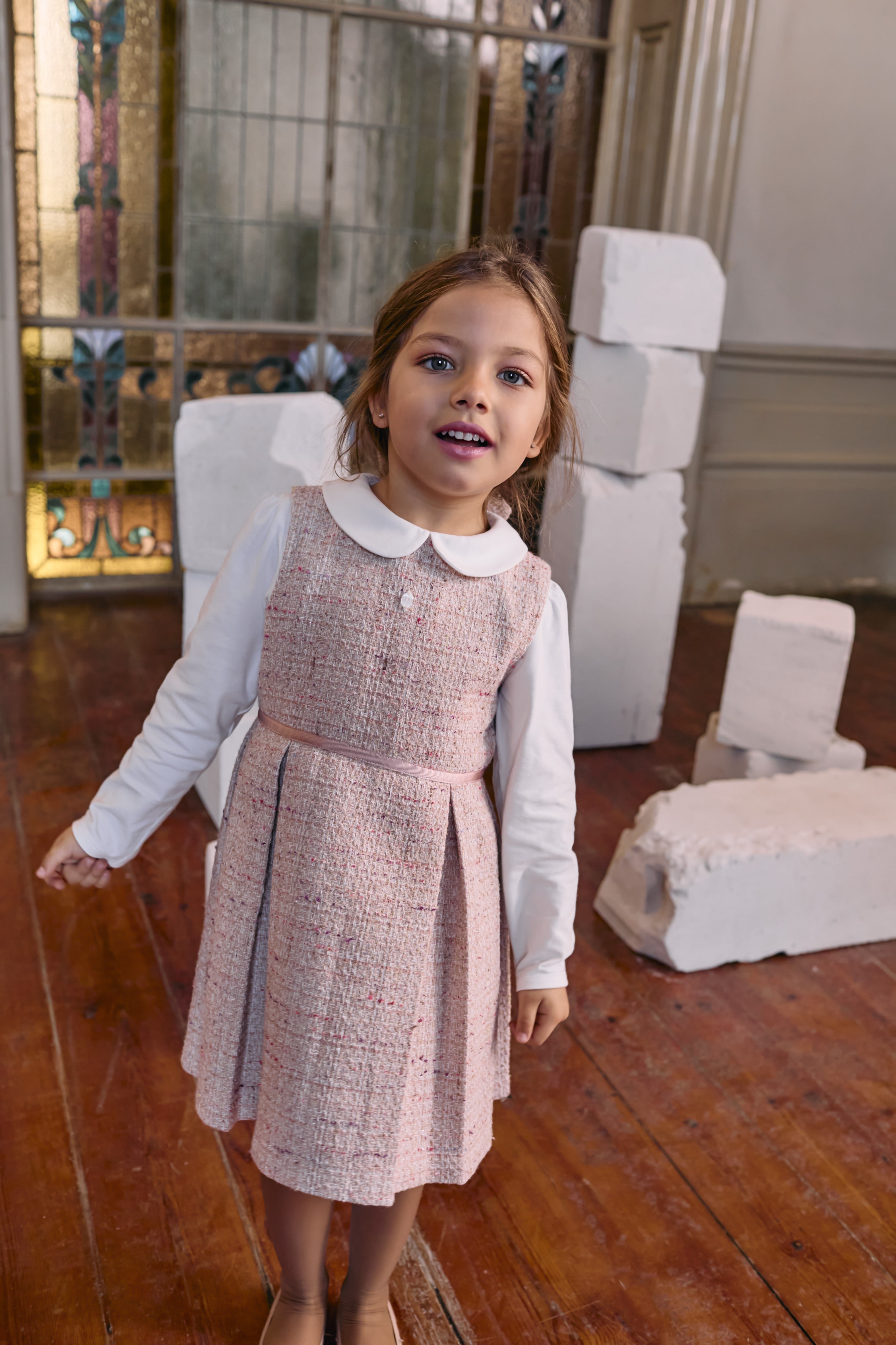 Baby Girl Tweed Knit Dress