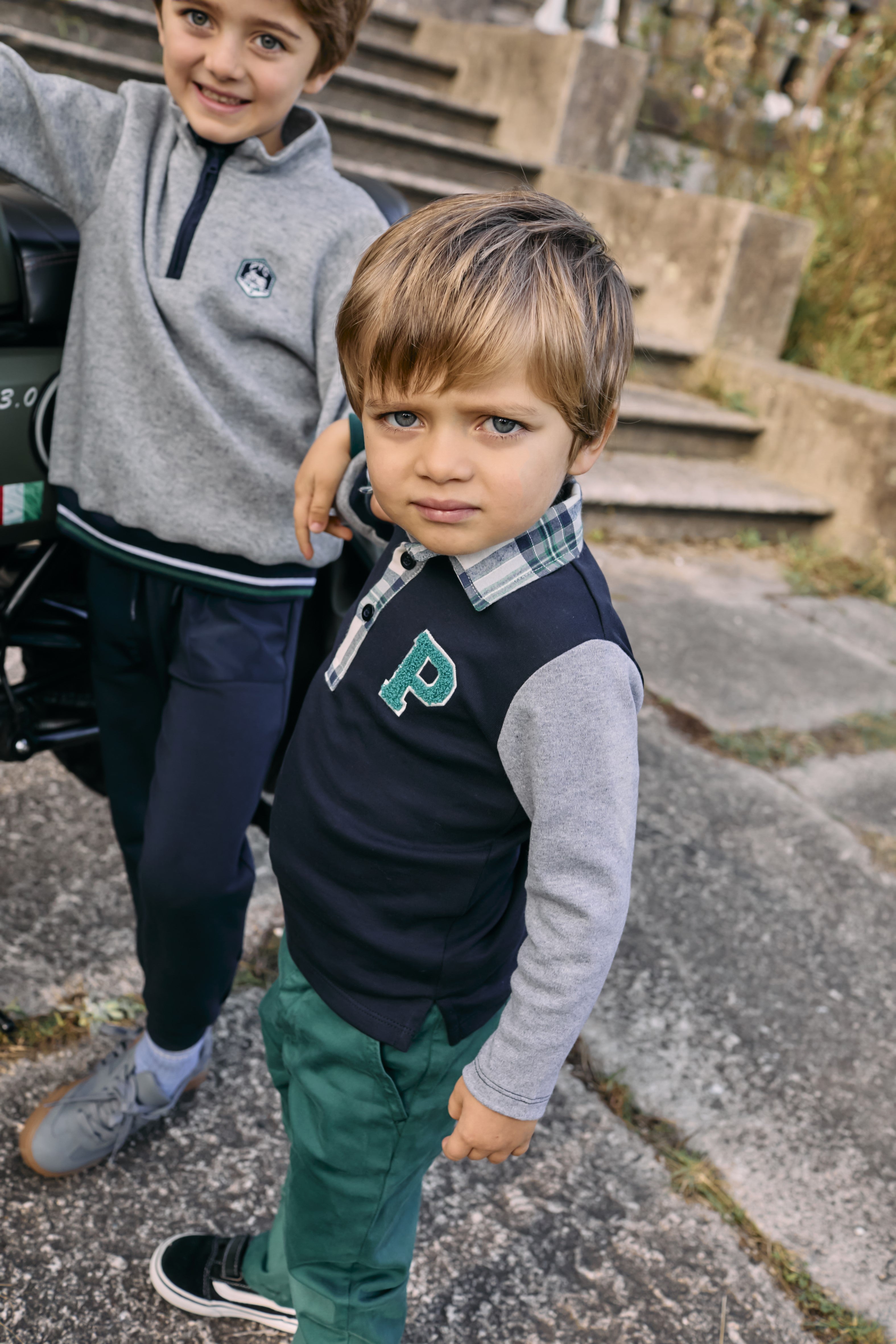 Boy Polo Checkered Collar