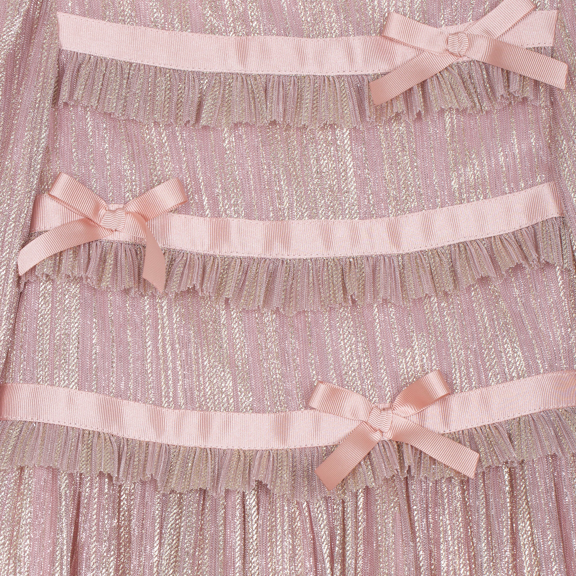 Woven Metallic Dress in Dusty Pink