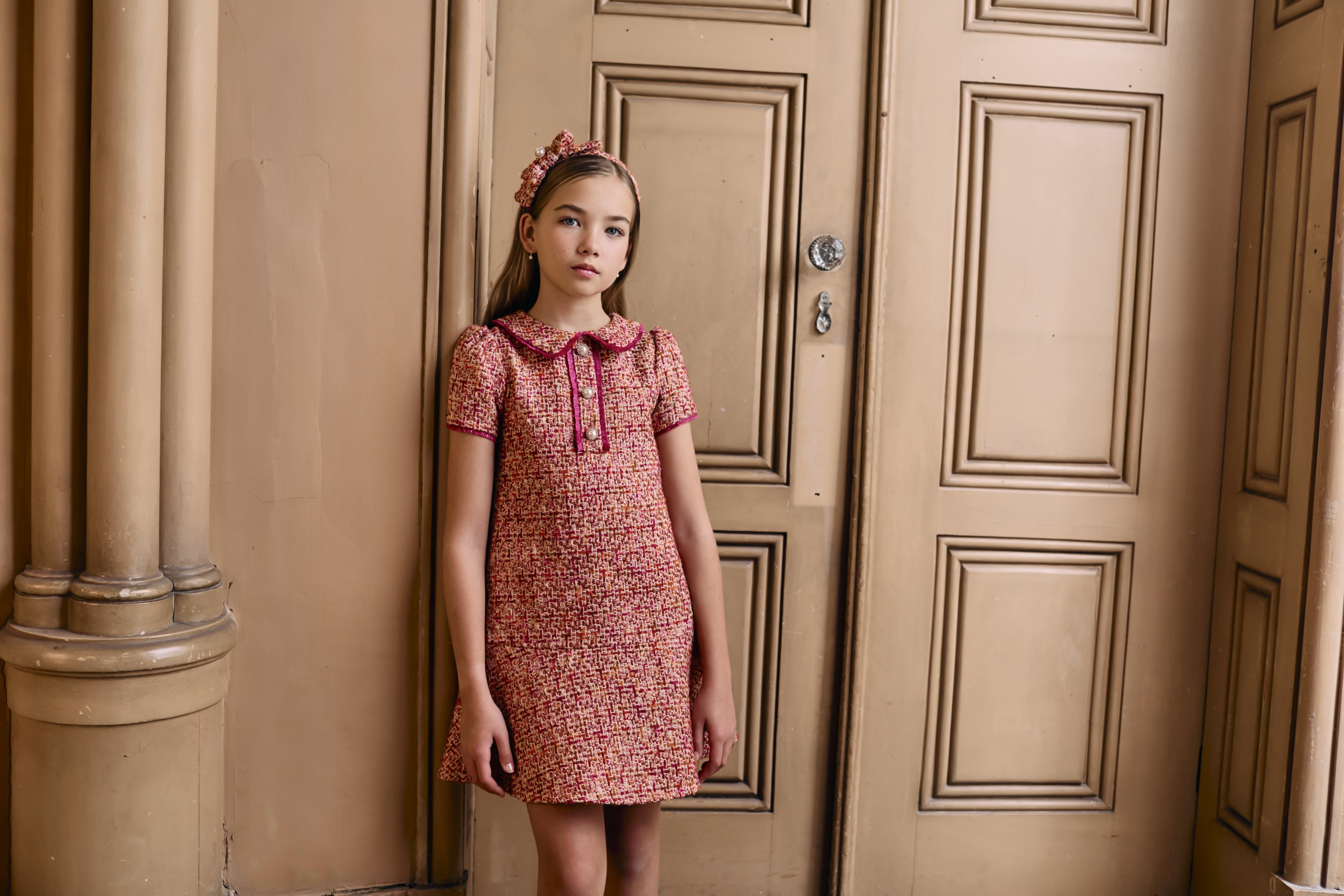 Fucsia Tweed Dress