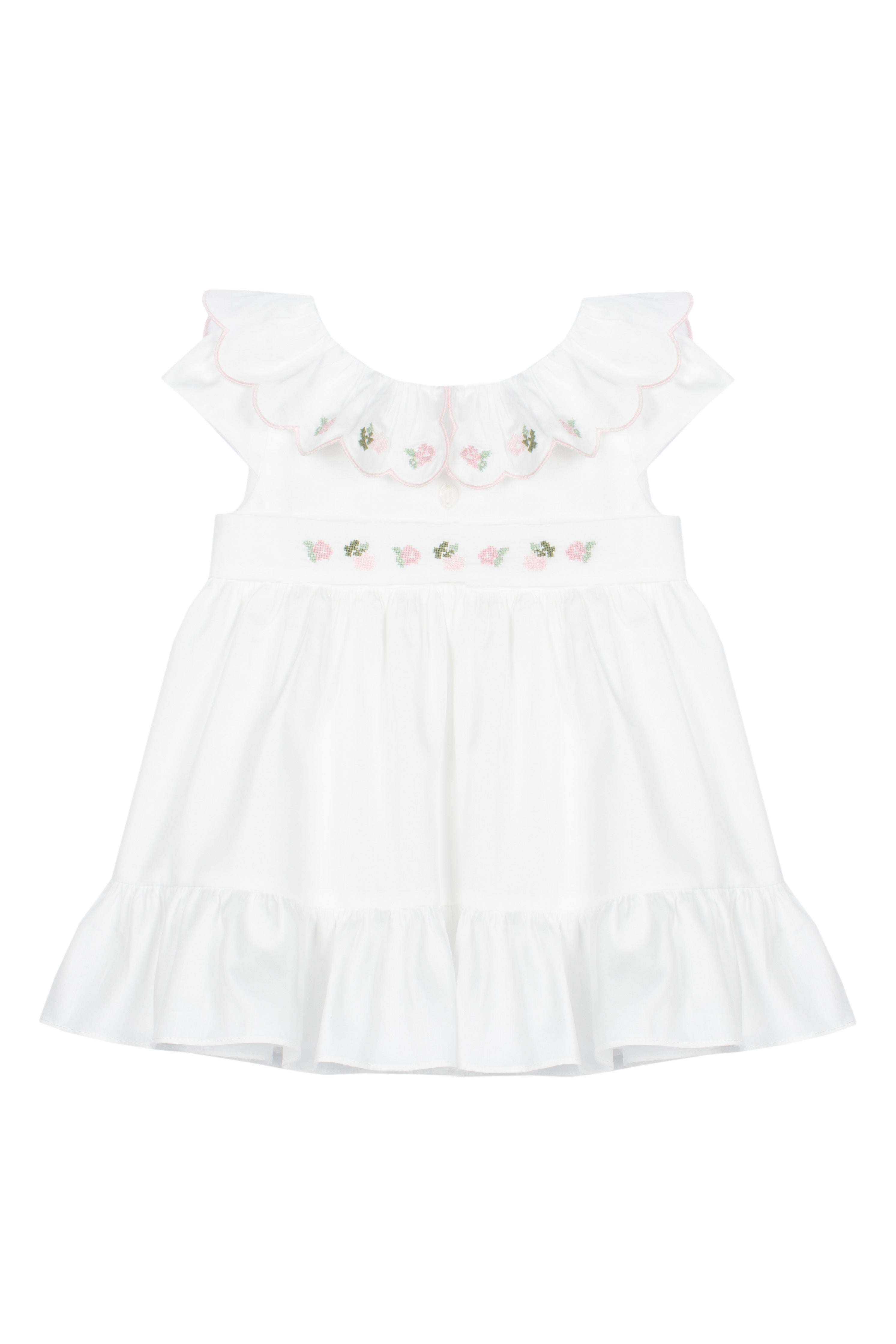 ECRU White Dress with Embroider
