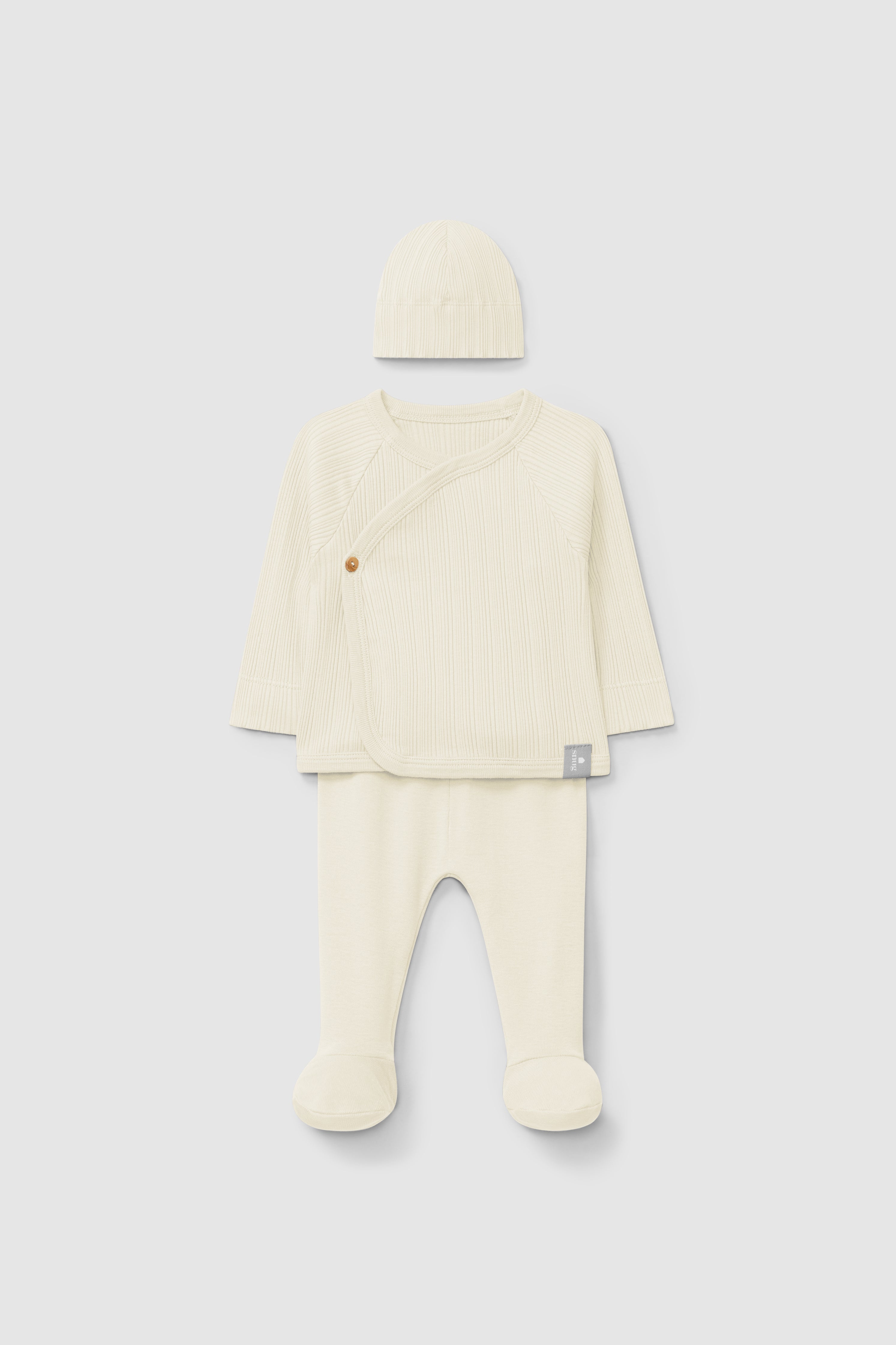 Three-piece set in ribbed jersey Linen