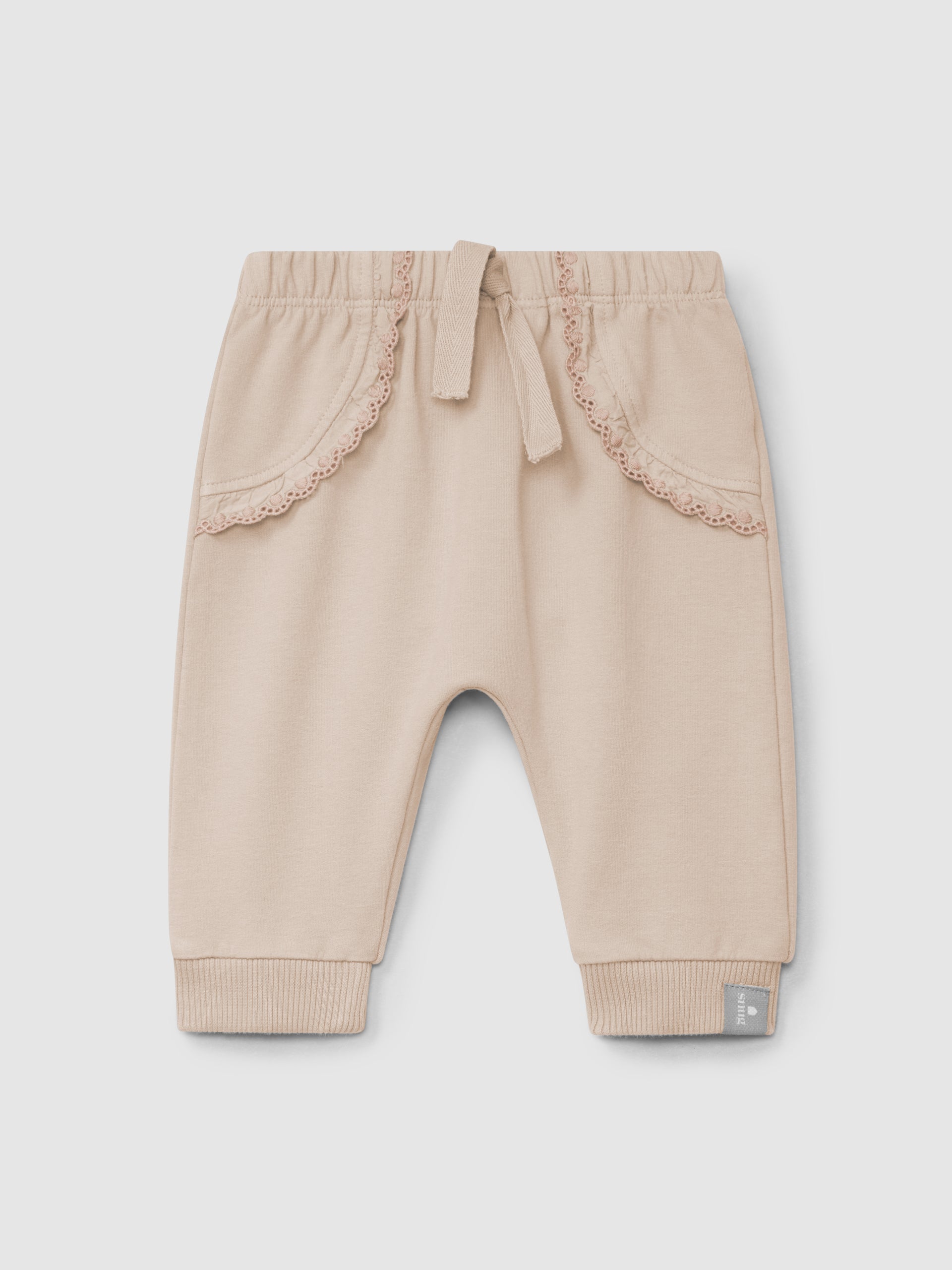 SNI25 Sudadera Cuello Pantalones Bordado Ingl Rosa