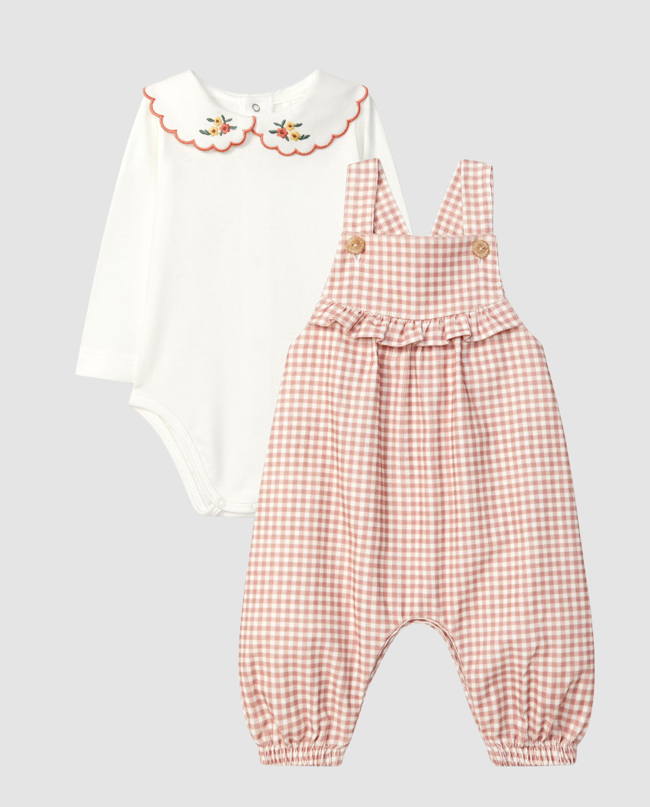 Conjunto Peto Niña Rosa Viejo