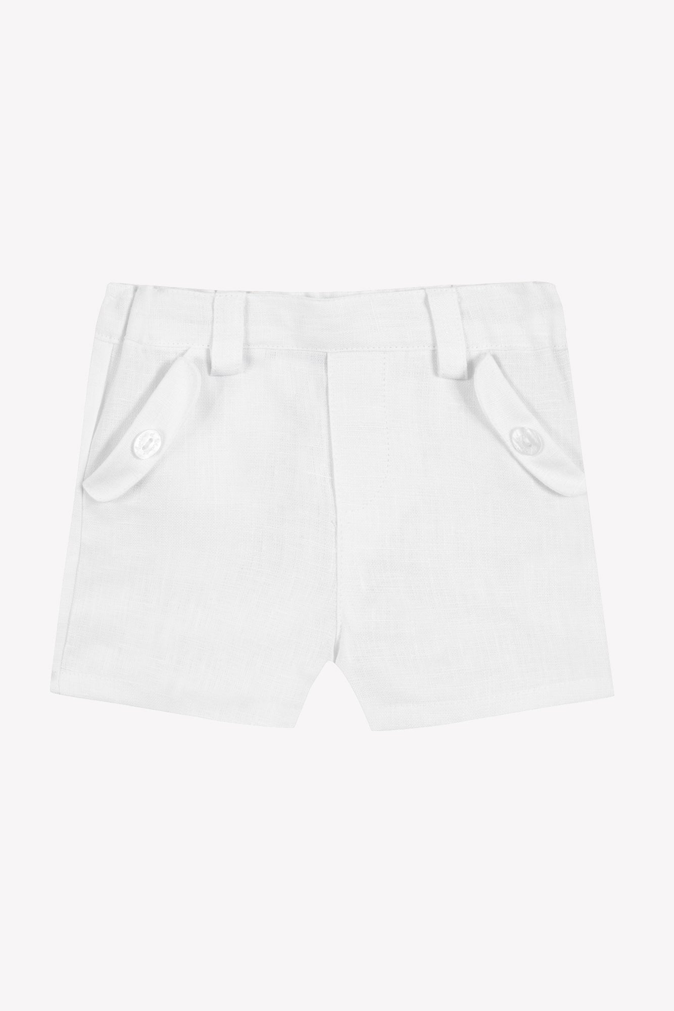 Linen Blanco Junior Garçon Shorts