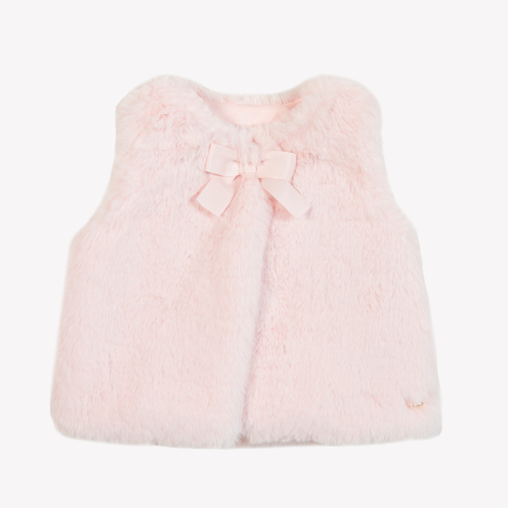 Fur Vest in Rose Pale