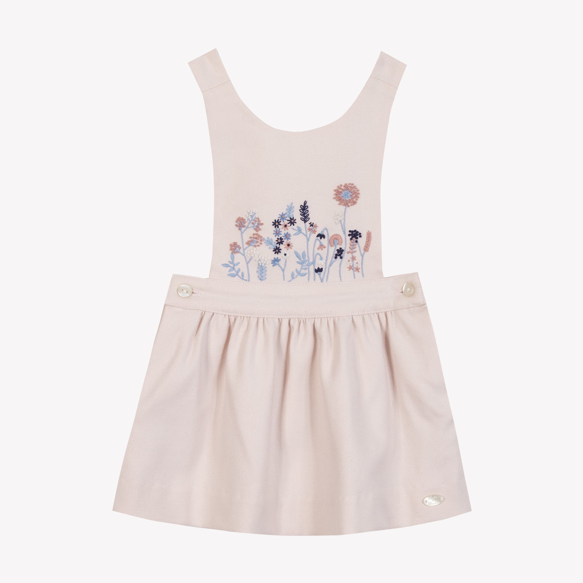 Girl Rose Pale Dungaree Dress