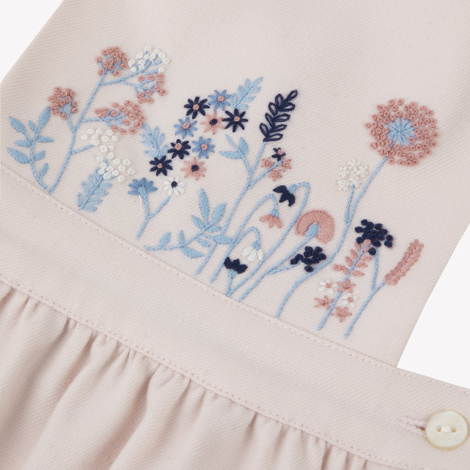 Girl Rose Pale Dungaree Dress