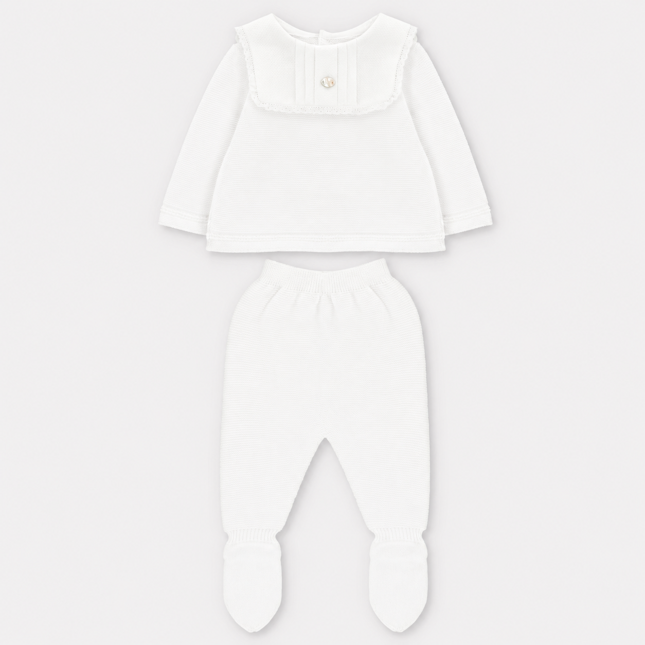 SET SWEATER & LEGGINGS KNIT GIRL MONTREAL -BLANCO