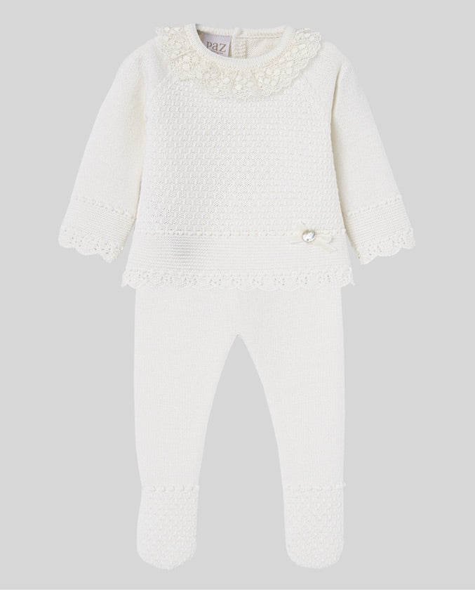 Conjunto Jubon, Polaina y Capota "Paz"