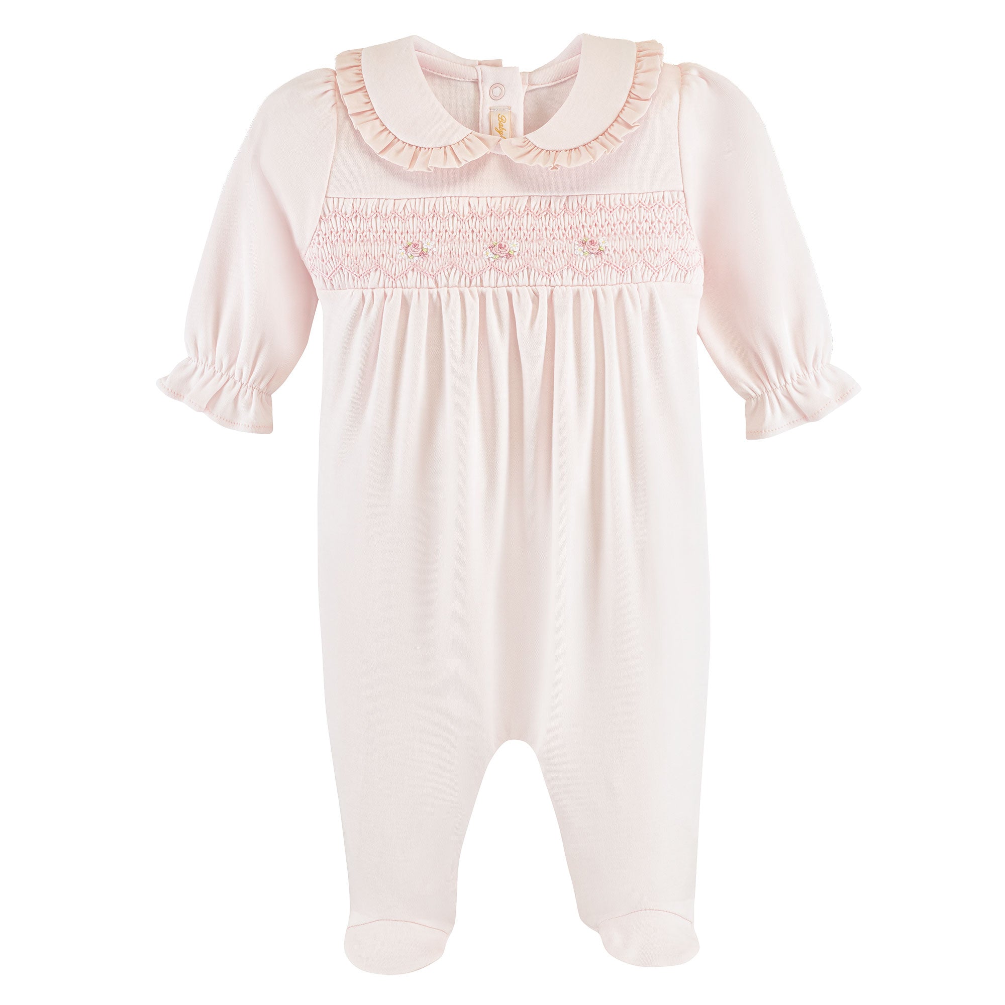 Sweet Rose Smocked Footie