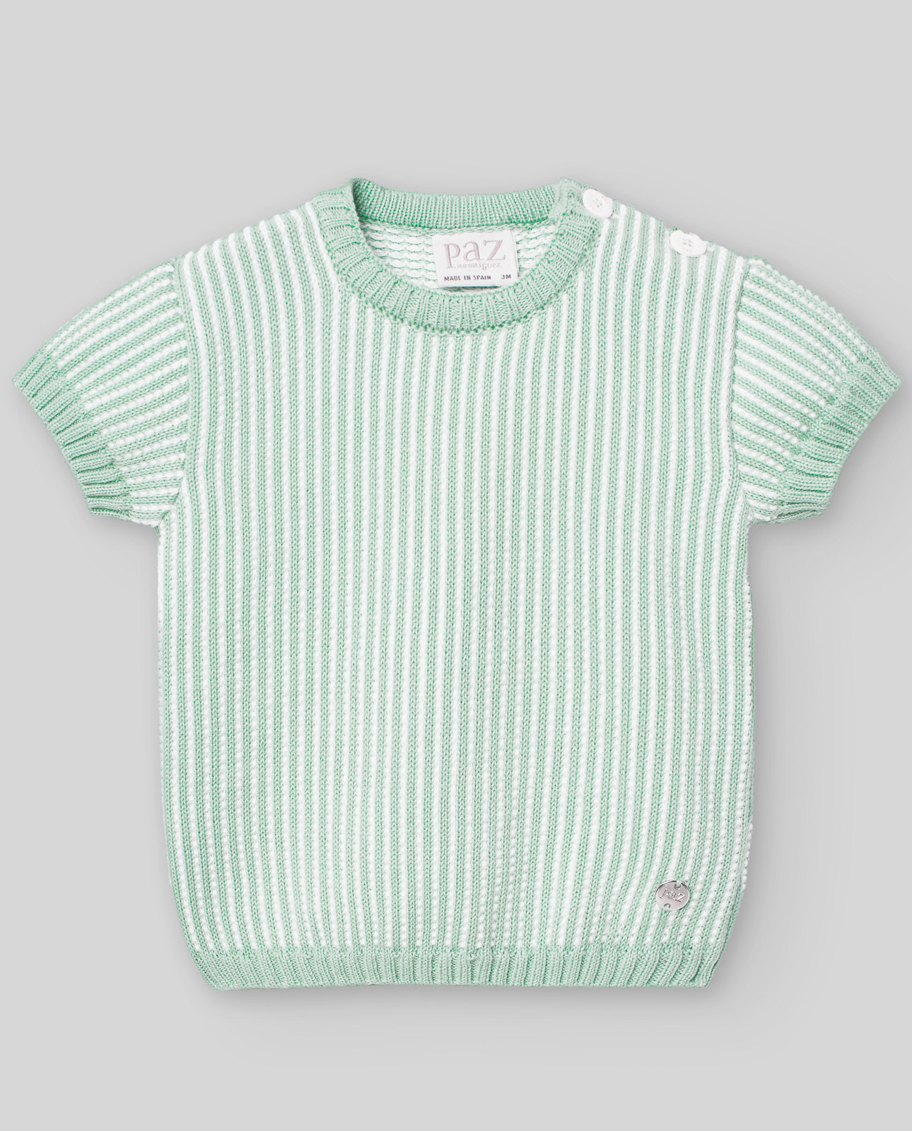 Conjunto "Clavel" Verde Agave y Blanco