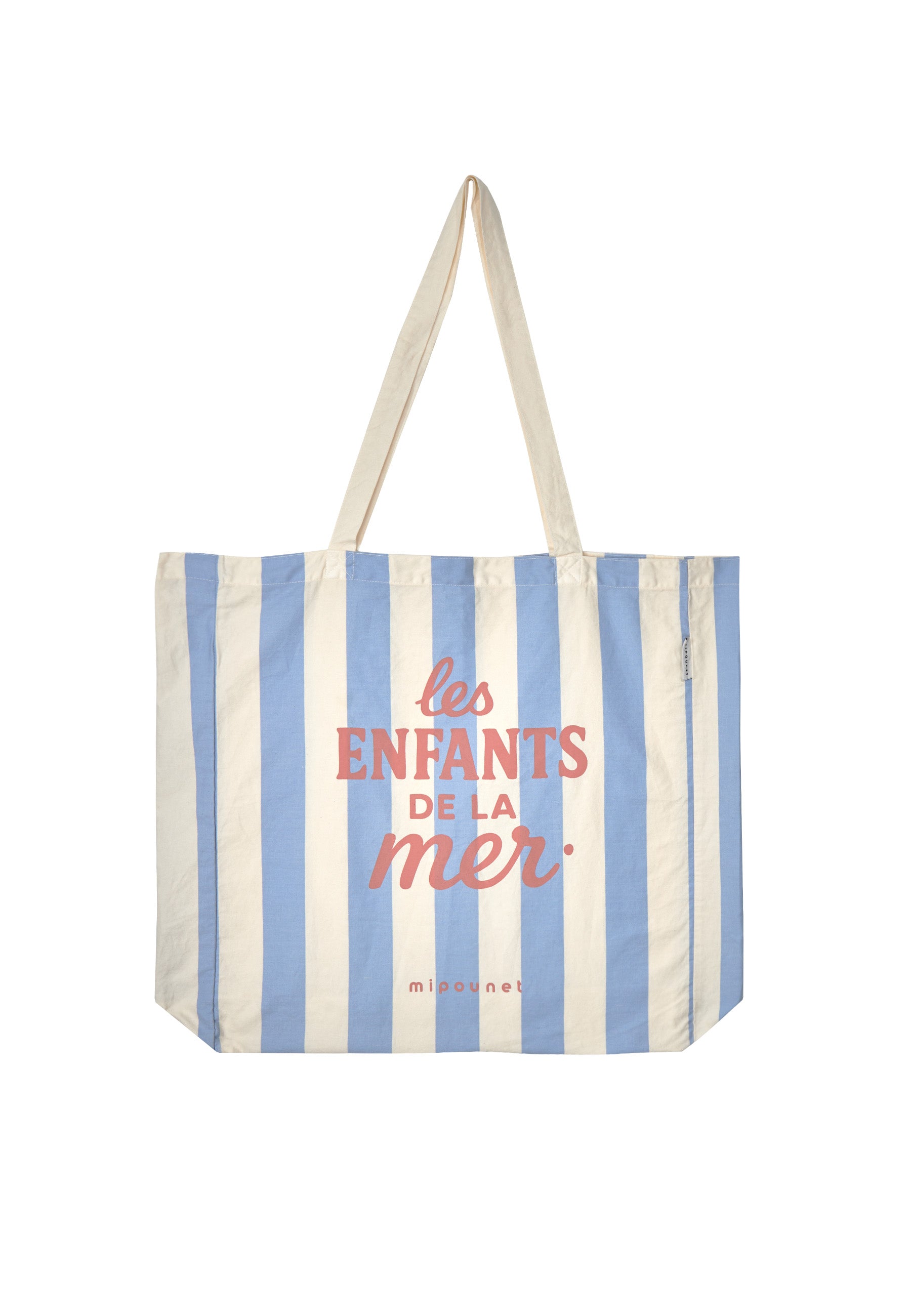 LA MER SHOPPING BAG ECRU BLUE