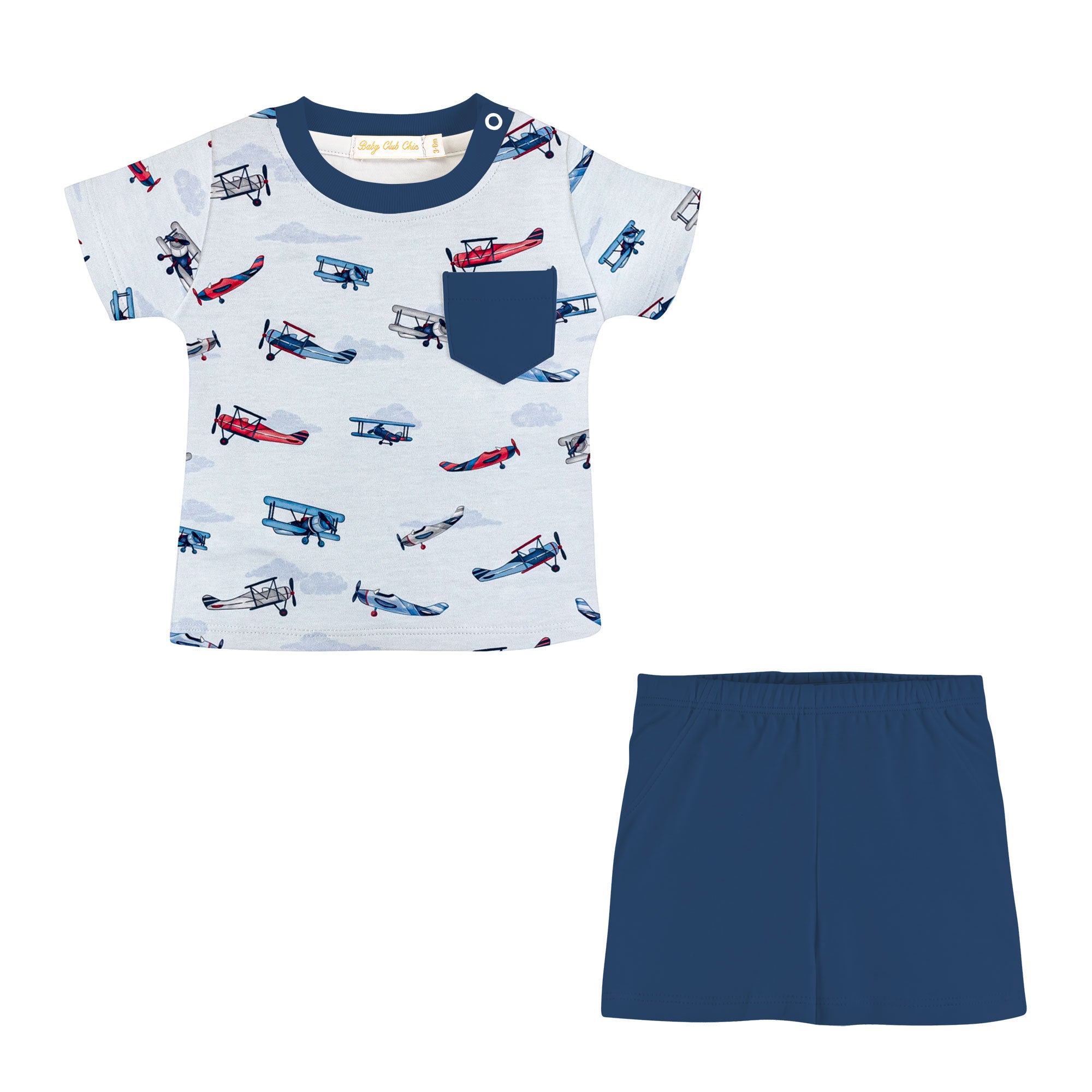 Patriotic Airplane Short Set