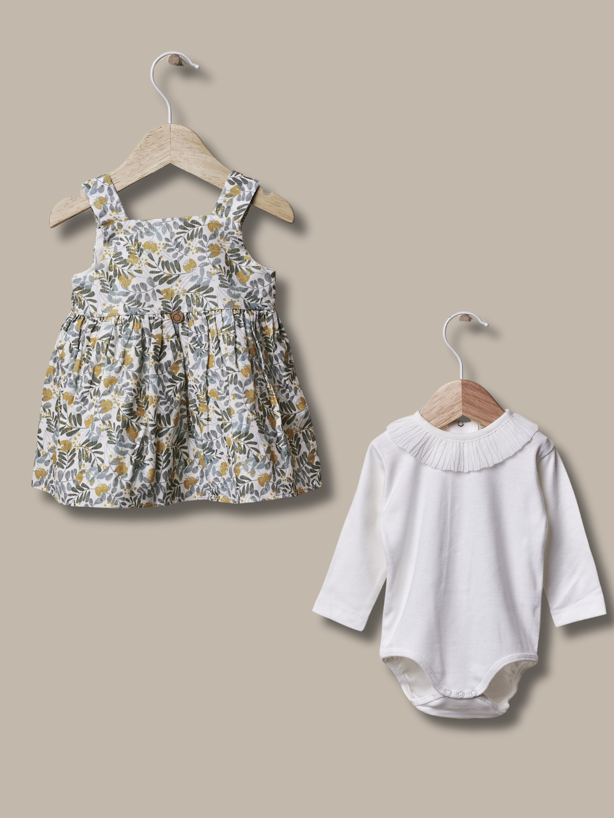 Floral Shoulder Dungaree Dress