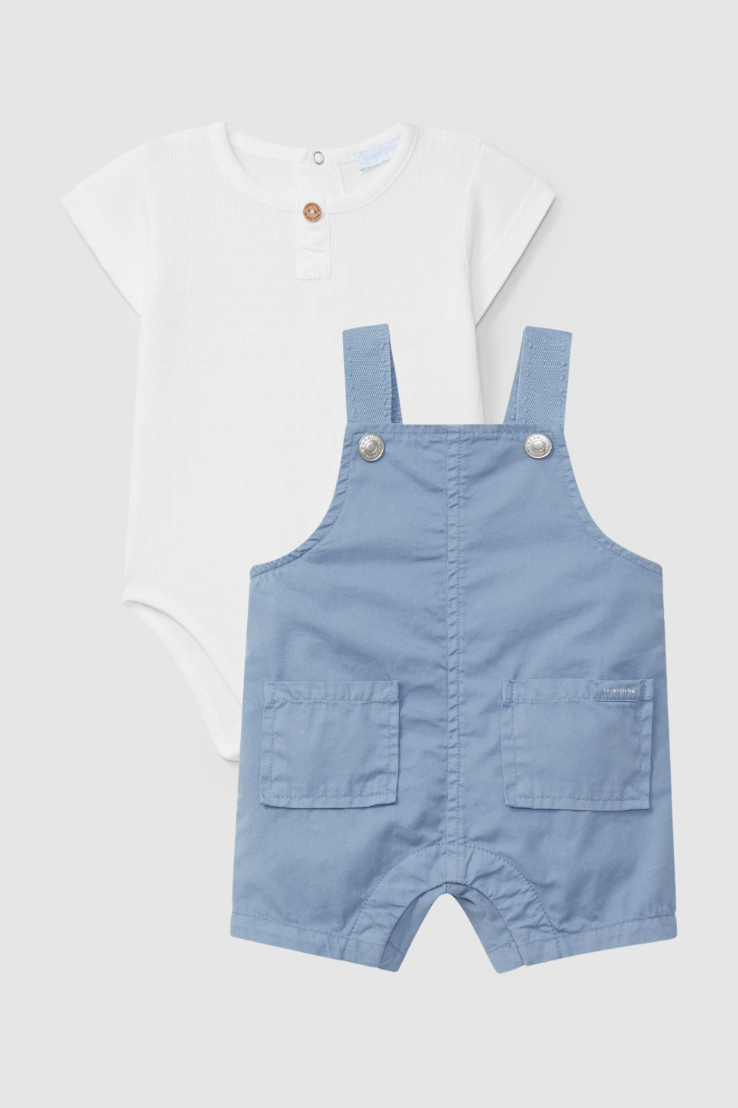 Conjunto Peto Indigo y Body sin Cuello