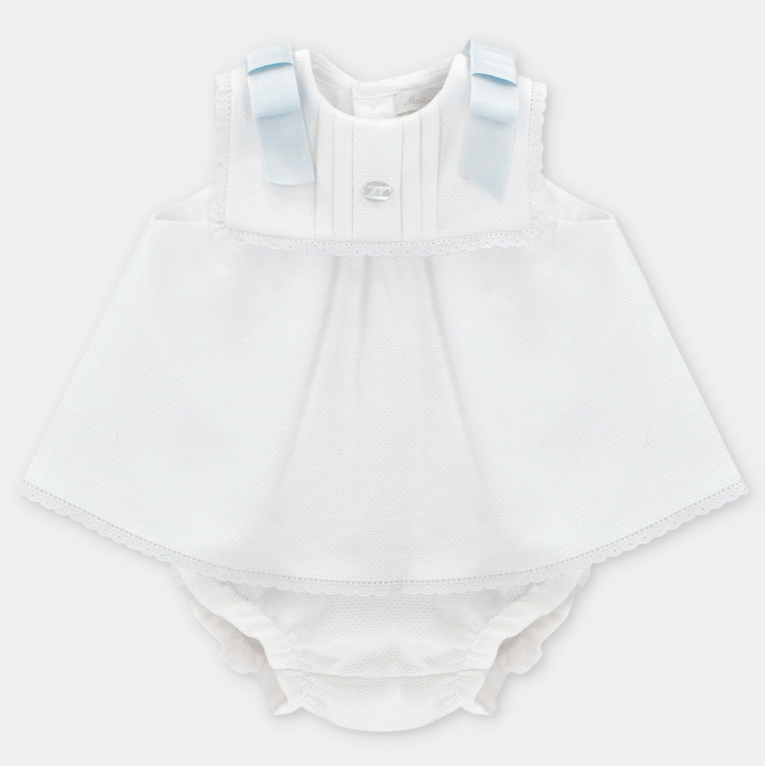 SET DRESS & NAPPY COVER WOVEN GIRL MONTREAL CELESTE