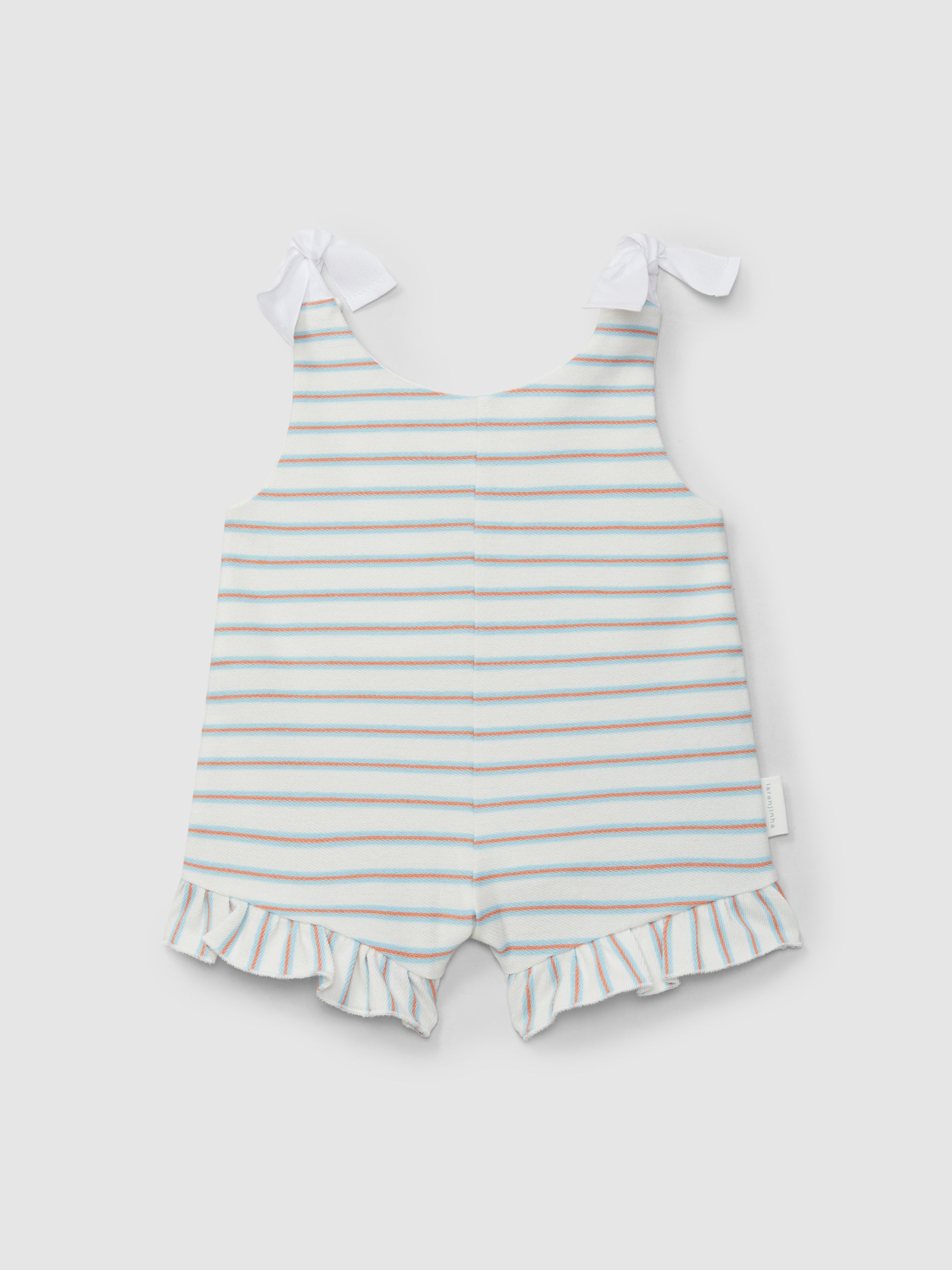 Mono en Felpa de Algodon Rayas Azul Agua