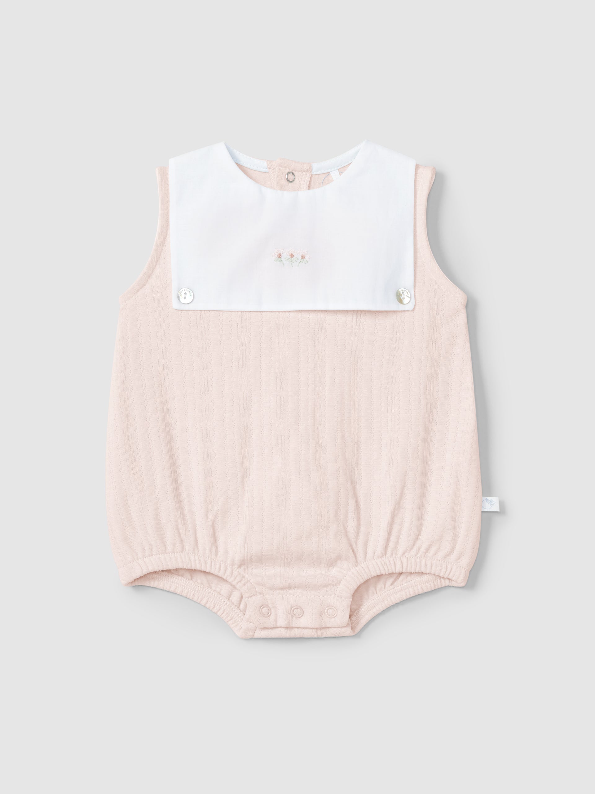 Shortie in organic cotton with embroidered detail