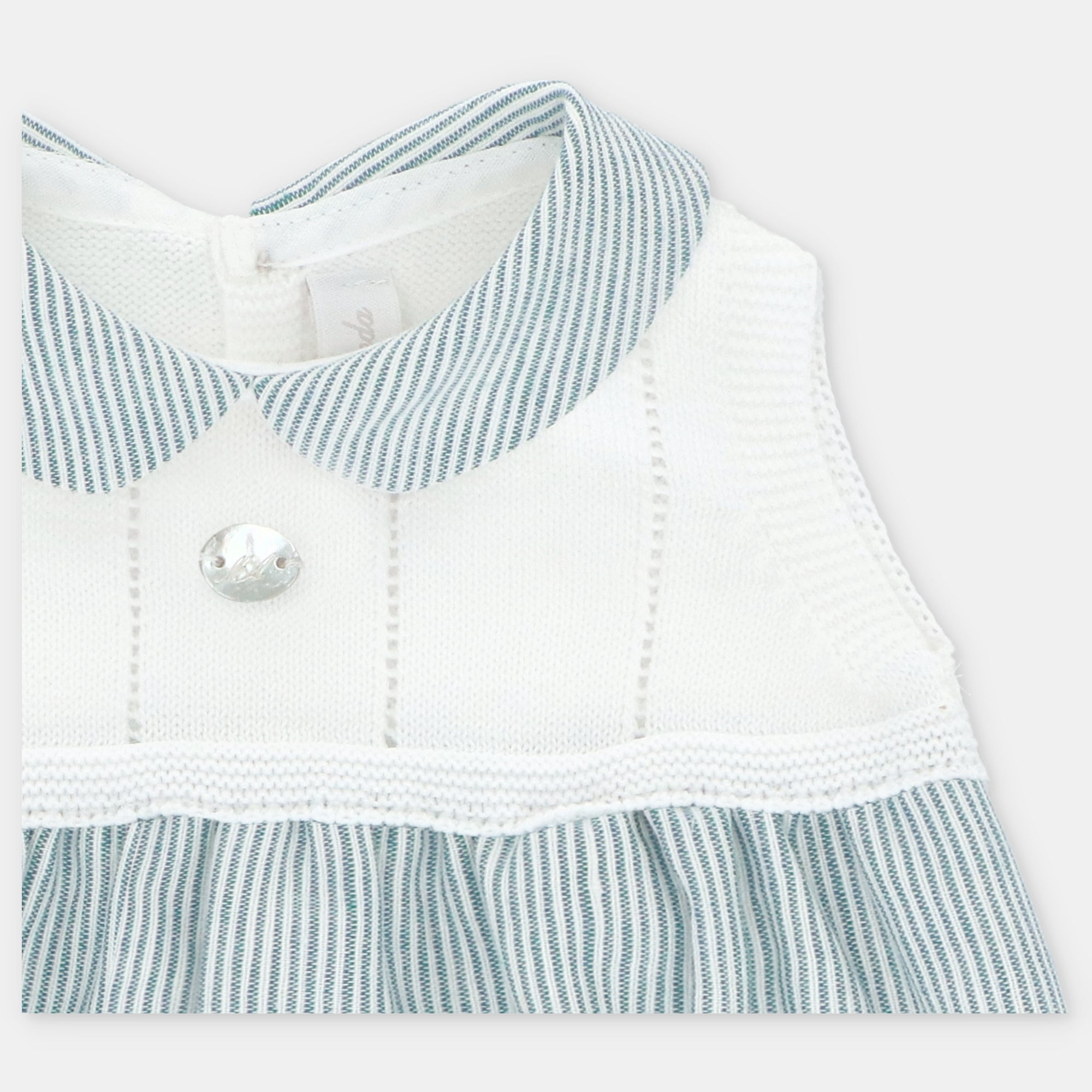 SHORT ROMPER KNIT & WOVEN BOY MILTON IN BLUE