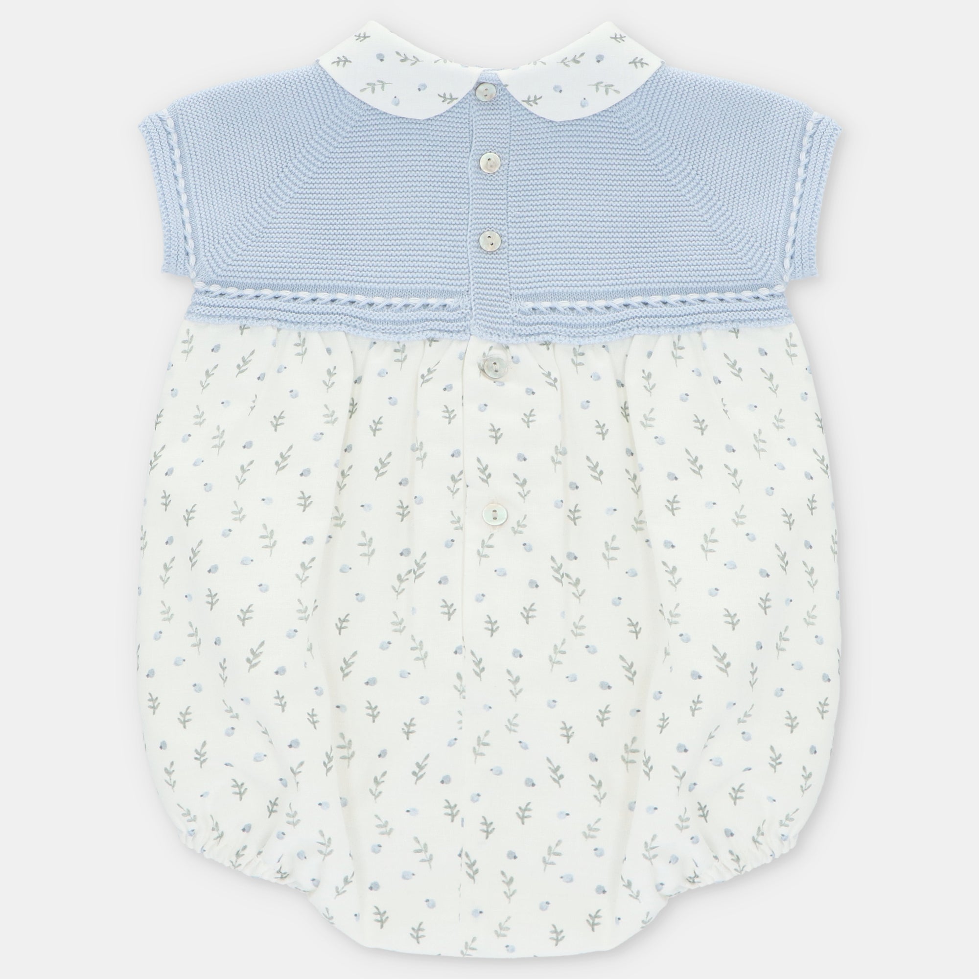 SHORT ROMPER KNIT & WOVEN MICRO-PRINTED BOY OTTAWA