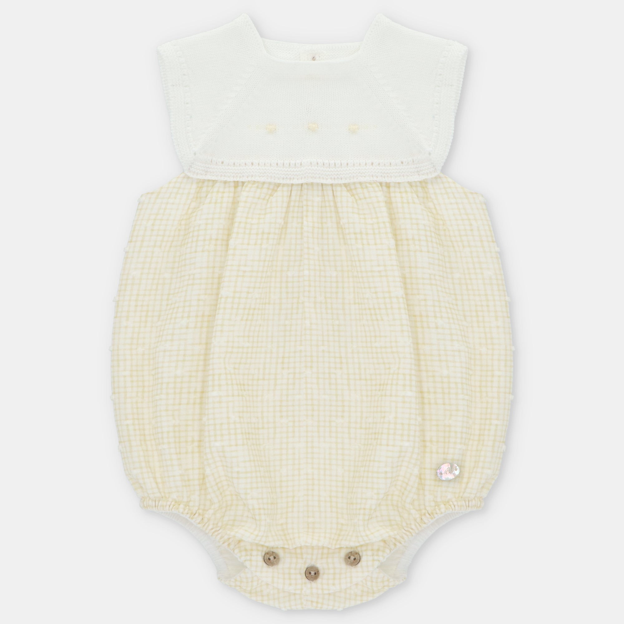 SHORT ROMPER KNIT & WOVEN PLUMETI BOY WINNIPEG